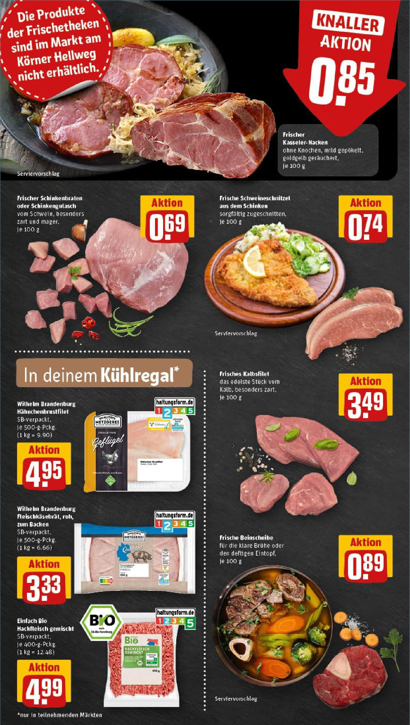 REWE Prospekt ab 21.09.2025 zum Blättern » Angebote | Seite: 6 | Produkte: Kasseler nacken, Schinken, Hackfleisch