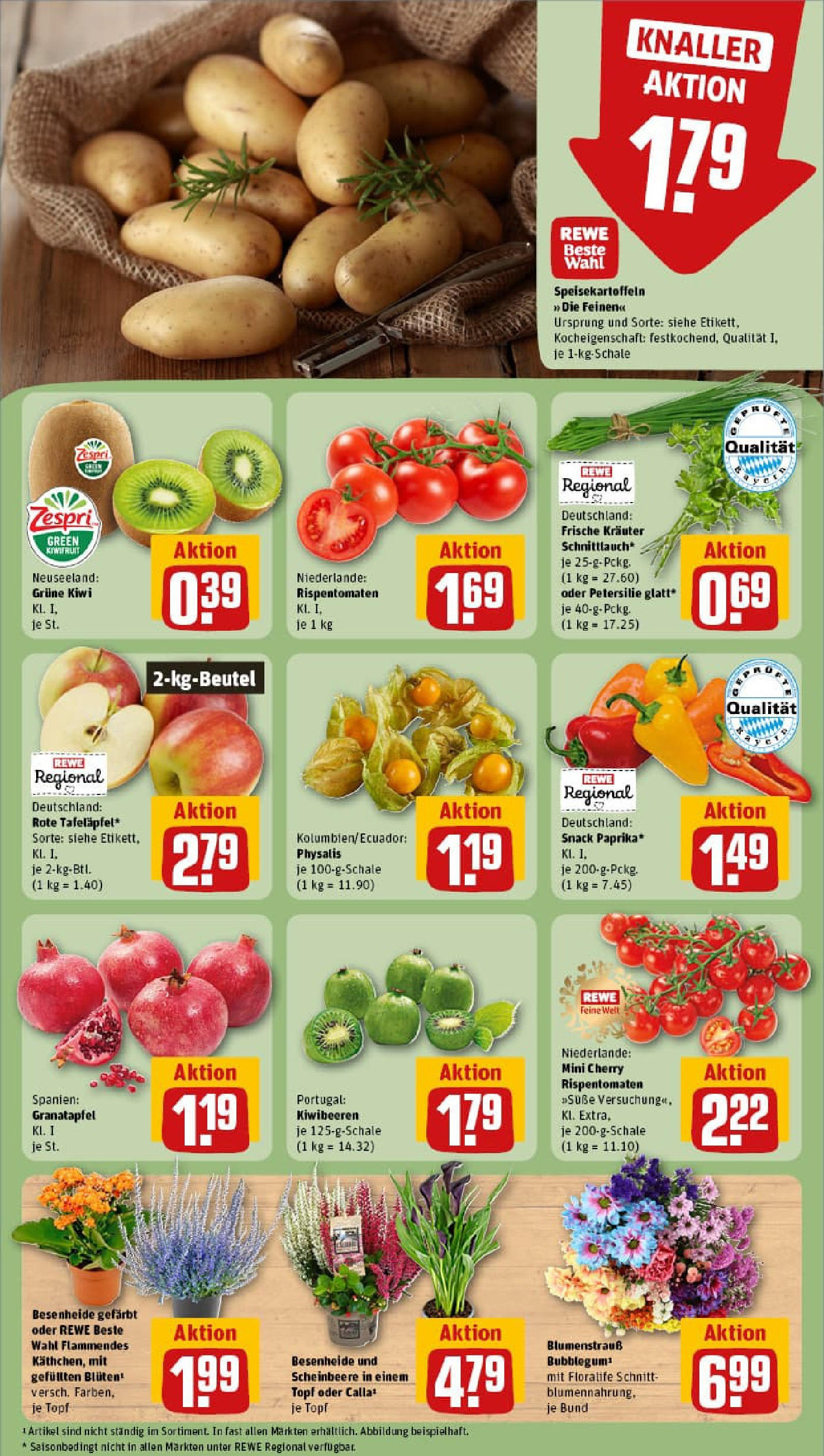REWE Prospekt ab 21.09.2025 zum Blättern » Angebote | Seite: 11 | Produkte: Granatapfel, Paprika, Petersilie, Kiwi REWE Prospekt ab 21.09.2025 zum Blättern » Angebote | Seite: 11 | Produkte: Granatapfel, Paprika, Petersilie, Kiwi