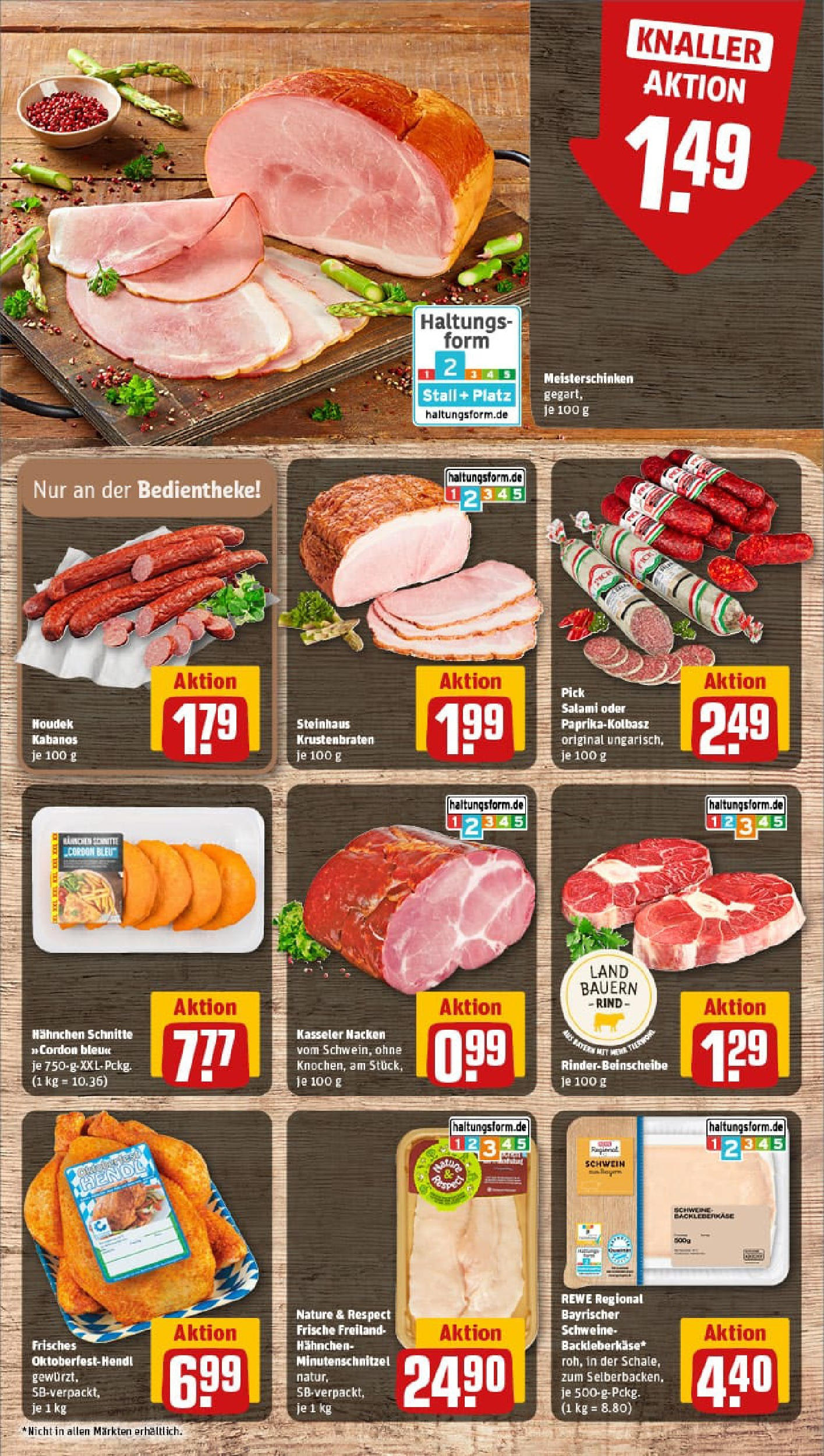 REWE Prospekt ab 21.09.2025 zum Blättern » Angebote | Seite: 12 | Produkte: Hahnchen, Krustenbraten, Kasseler nacken, Salami REWE Prospekt ab 21.09.2025 zum Blättern » Angebote | Seite: 12 | Produkte: Hahnchen, Krustenbraten, Kasseler nacken, Salami