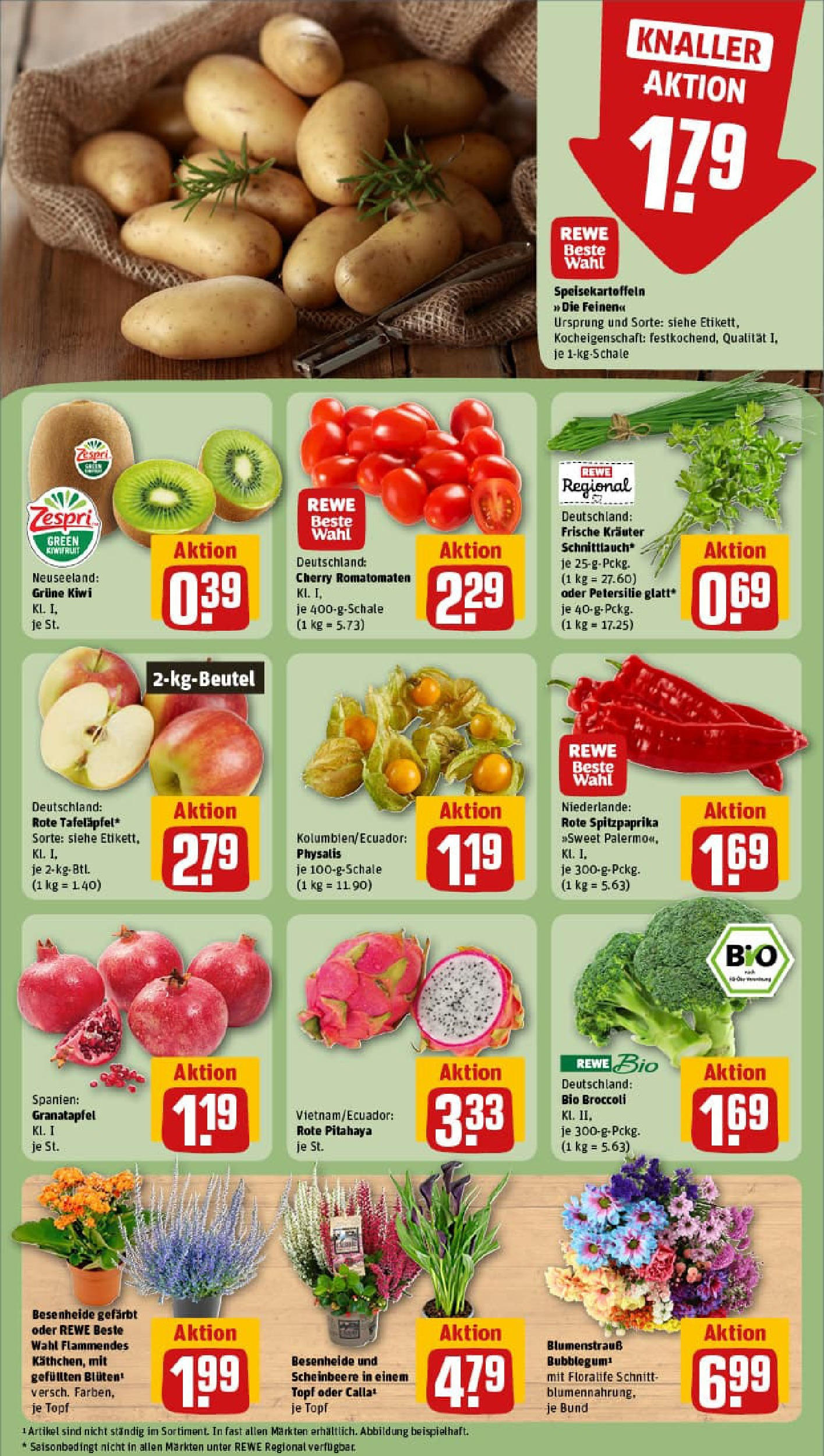 REWE Prospekt ab 21.09.2025 zum Blättern » Angebote | Seite: 11 | Produkte: Granatapfel, Petersilie, Kiwi