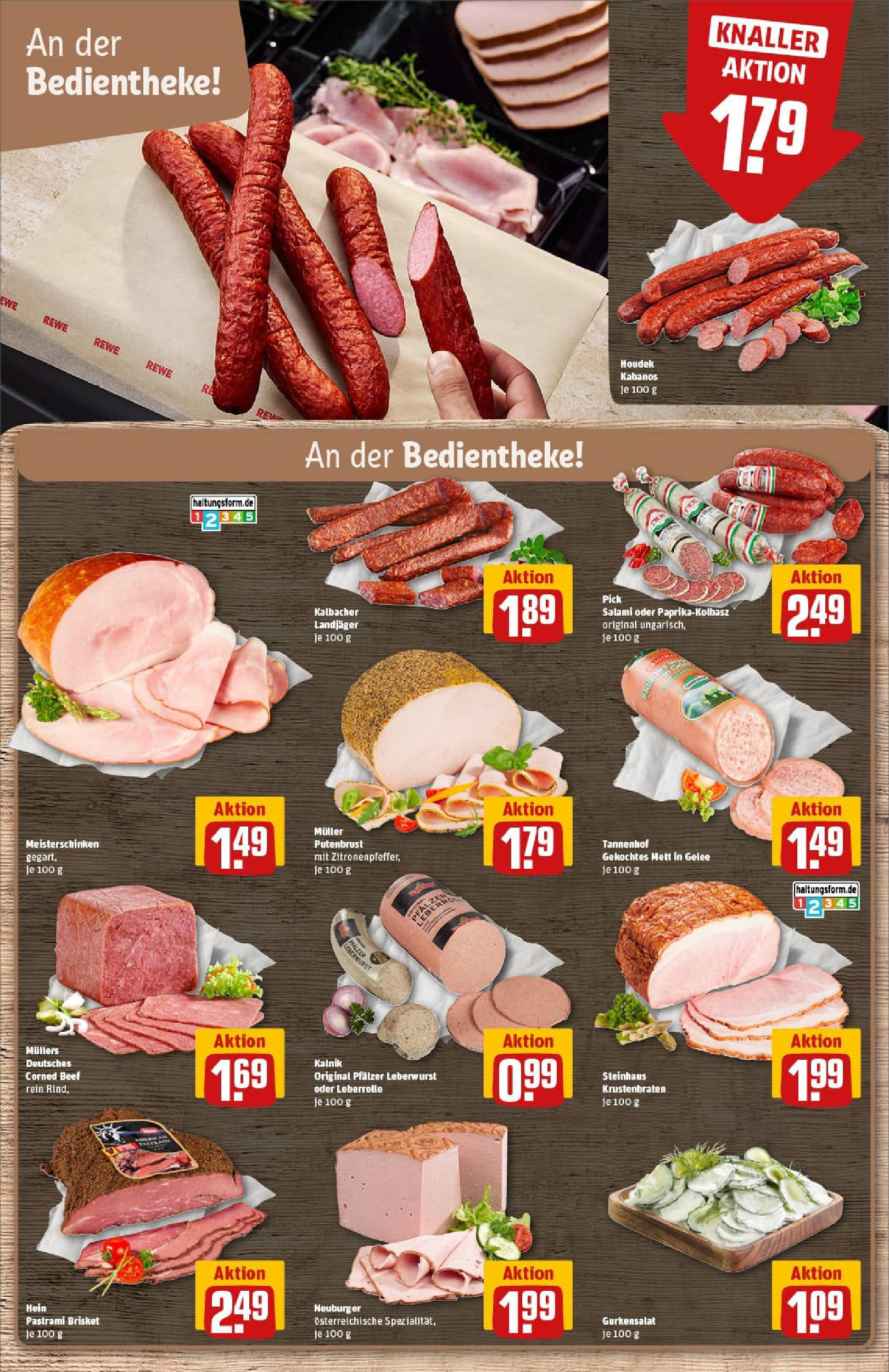 REWE Prospekt ab 21.09.2025 zum Blättern » Angebote | Seite: 14 | Produkte: Krustenbraten, Salami