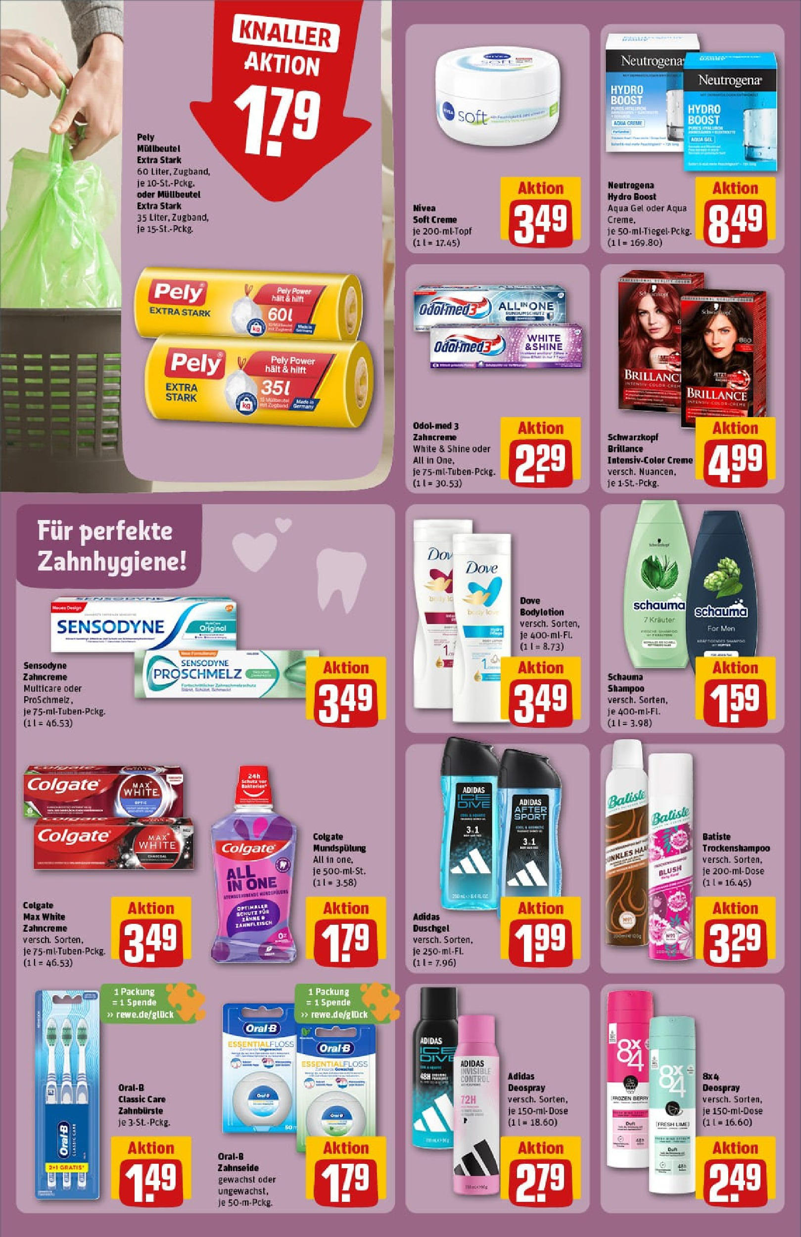 REWE Prospekt ab 21.09.2025 zum Blättern » Angebote | Seite: 38 | Produkte: Creme, Deodorant, Zahnbürste, Body Cream REWE Prospekt ab 21.09.2025 zum Blättern » Angebote | Seite: 38 | Produkte: Creme, Deodorant, Zahnbürste, Body Cream
