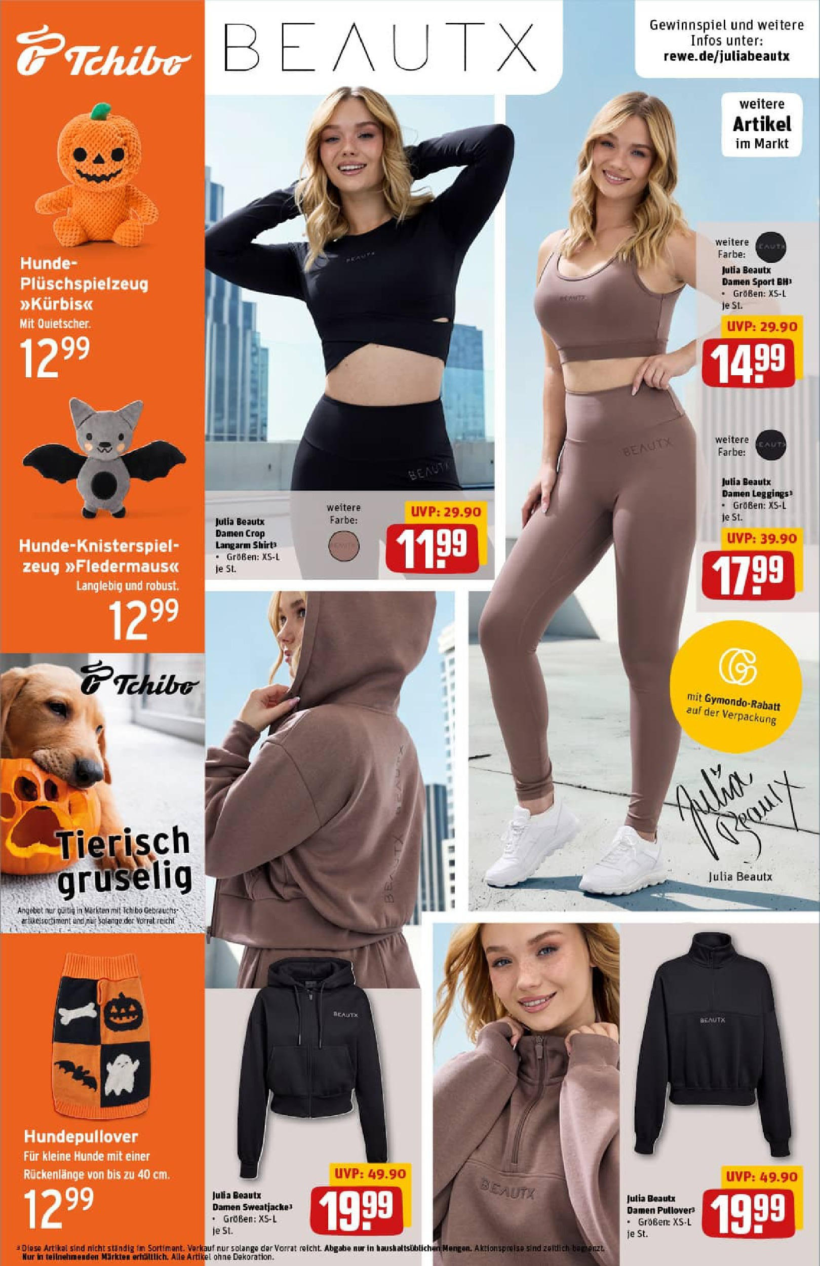 REWE Prospekt ab 21.09.2025 zum Blättern » Angebote | Seite: 40 | Produkte: Sweatjacke, Pullover, BH, Leggings REWE Prospekt ab 21.09.2025 zum Blättern » Angebote | Seite: 40 | Produkte: Sweatjacke, Pullover, BH, Leggings