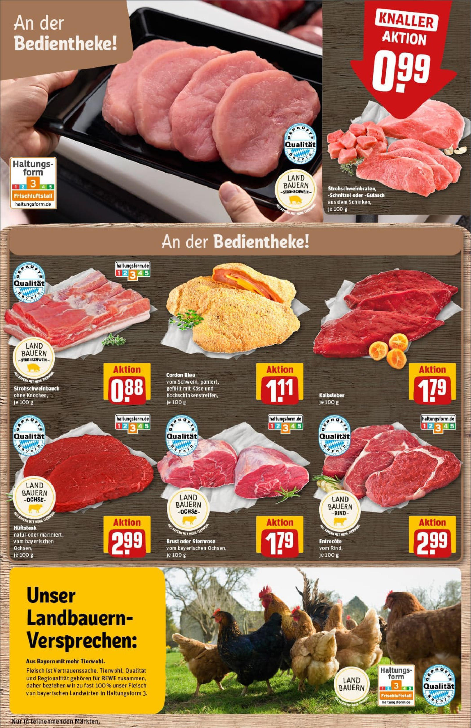 REWE Prospekt ab 21.09.2025 zum Blättern » Angebote | Seite: 16 | Produkte: Käse, Entrecote, Gulasch, Steak REWE Prospekt ab 21.09.2025 zum Blättern » Angebote | Seite: 16 | Produkte: Käse, Entrecote, Gulasch, Steak