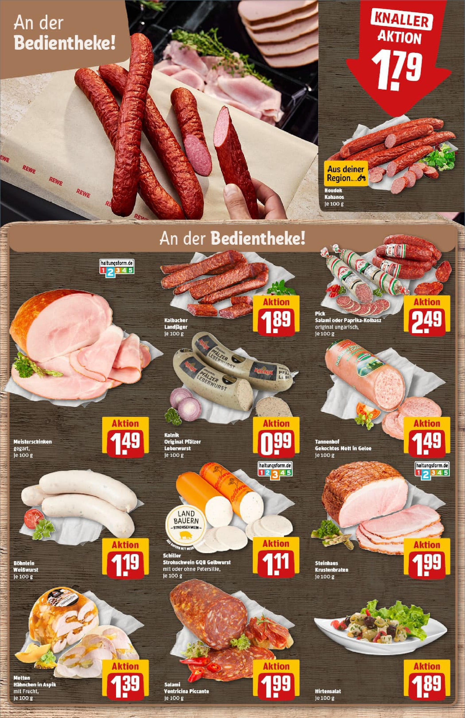 REWE Prospekt ab 21.09.2025 zum Blättern » Angebote | Seite: 18 | Produkte: Hahnchen, Weißwurst, Krustenbraten, Salami REWE Prospekt ab 21.09.2025 zum Blättern » Angebote | Seite: 18 | Produkte: Hahnchen, Weißwurst, Krustenbraten, Salami