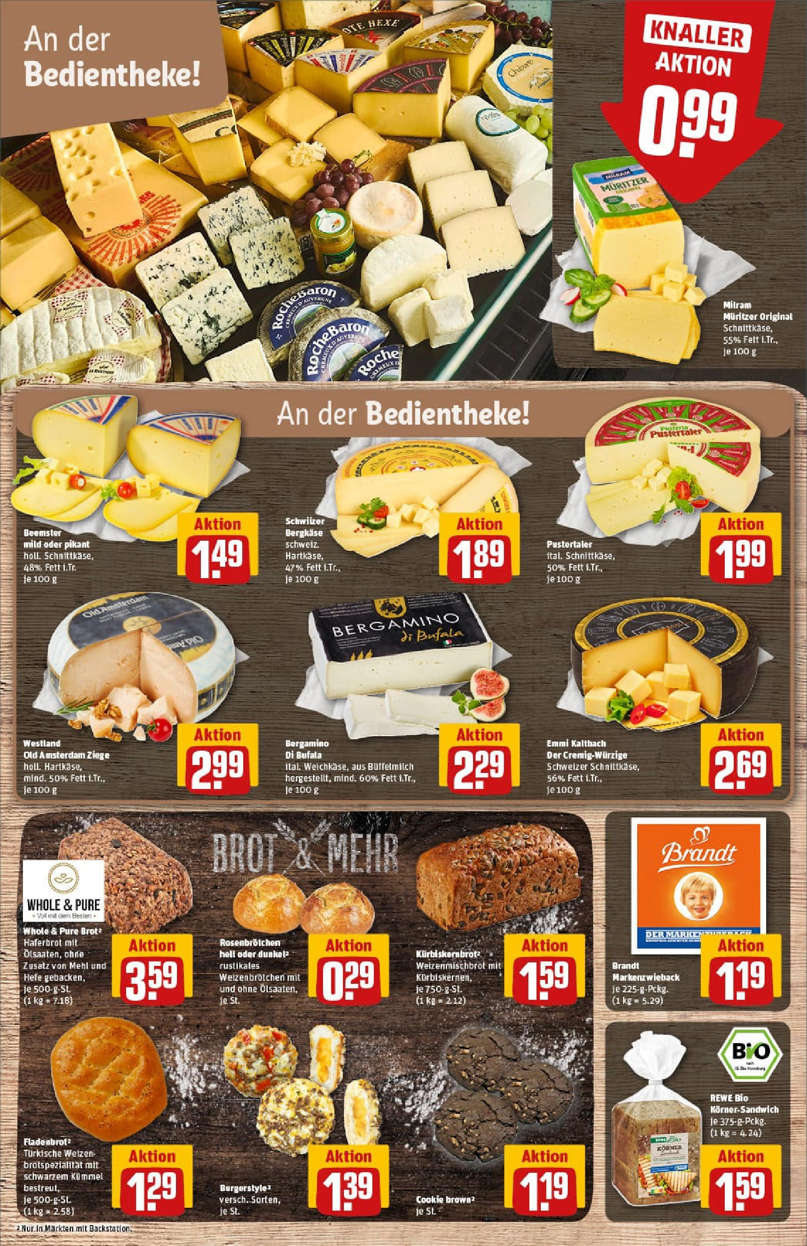 REWE Prospekt ab 21.09.2025 zum Blättern » Angebote | Seite: 17 | Produkte: Mehl, Milram, Brot