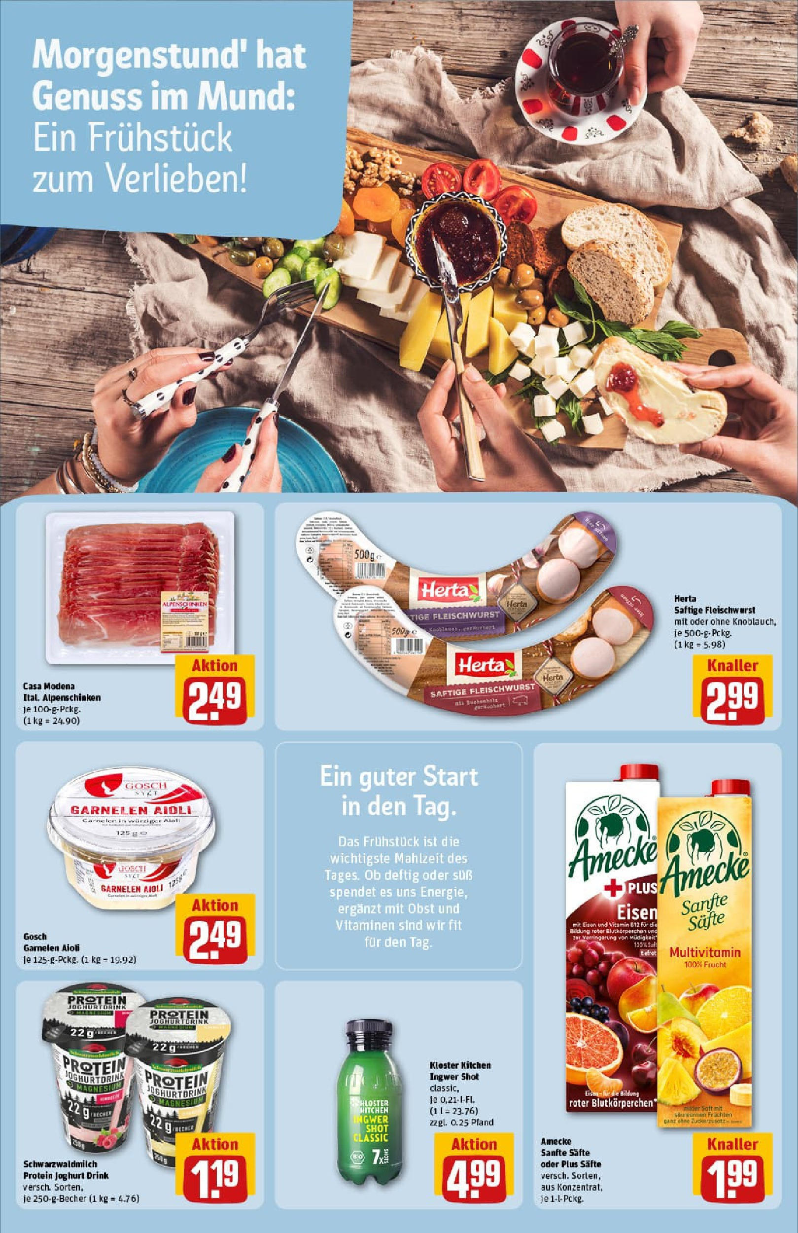 REWE Prospekt ab 21.09.2025 zum Blättern » Angebote | Seite: 23 | Produkte: Joghurt, Garnelen, Obst