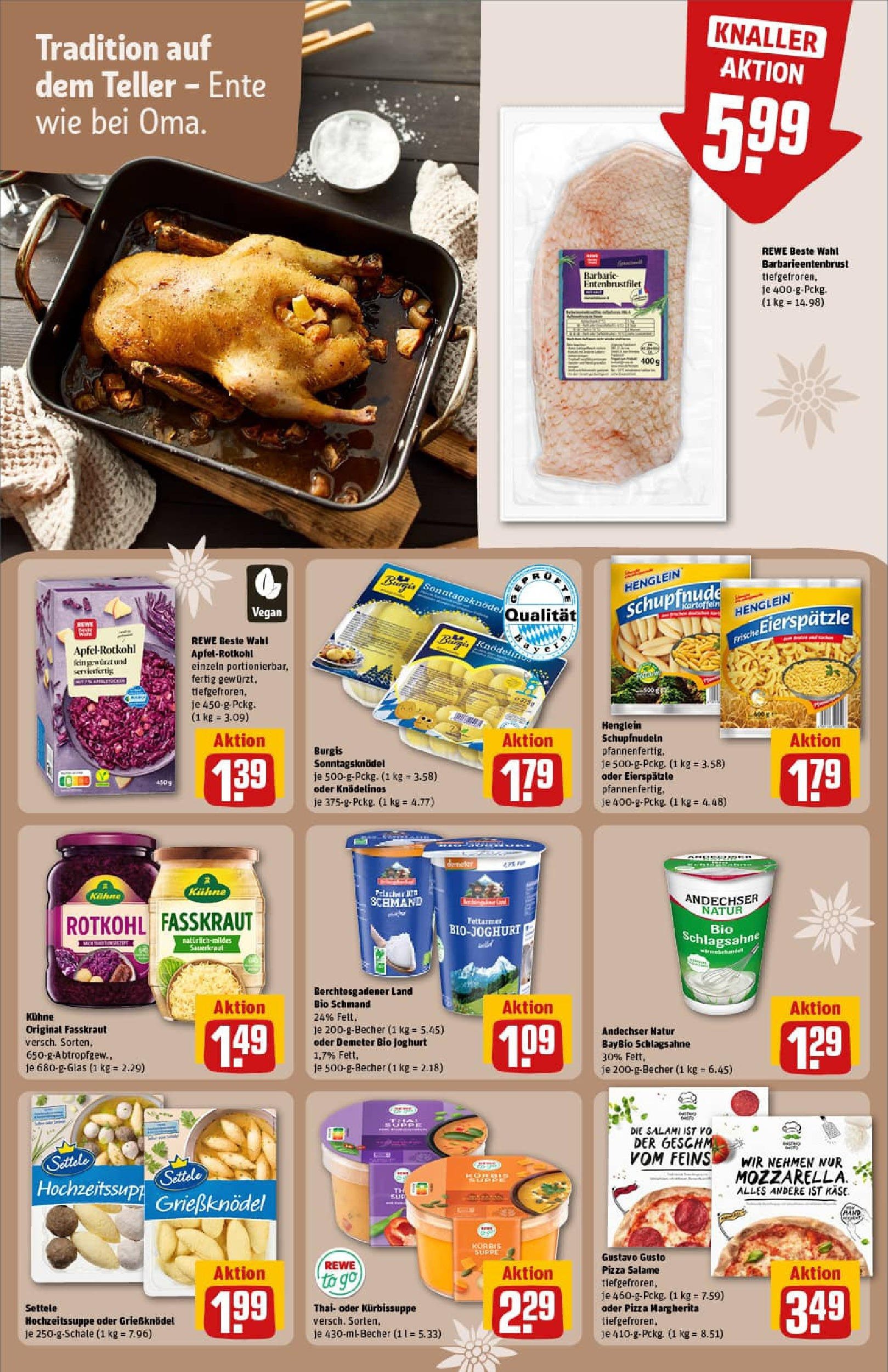 REWE Prospekt ab 21.09.2025 zum Blättern » Angebote | Seite: 26 | Produkte: Joghurt, Salami, Pizza, Ente REWE Prospekt ab 21.09.2025 zum Blättern » Angebote | Seite: 26 | Produkte: Joghurt, Salami, Pizza, Ente