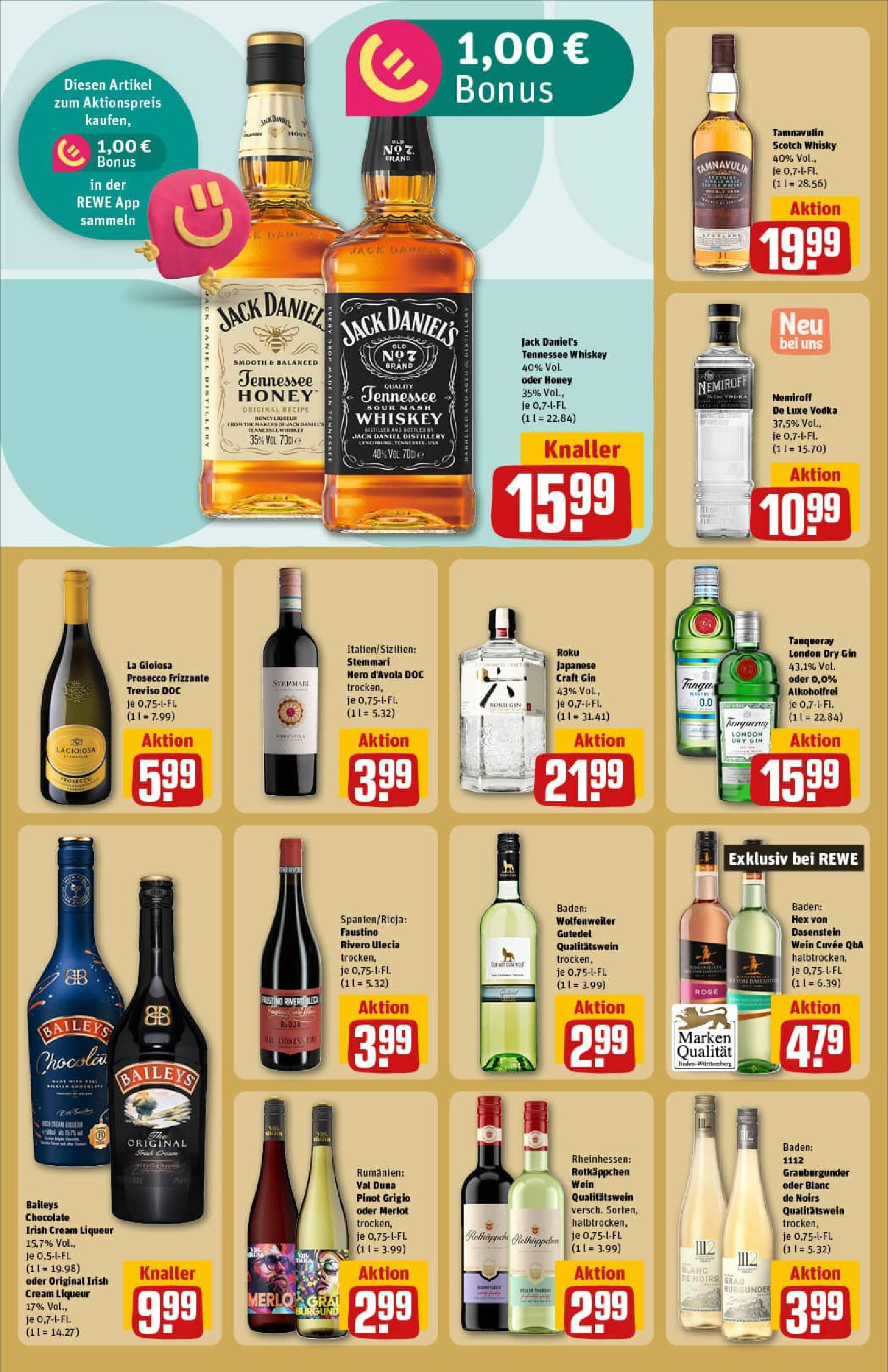REWE Prospekt ab 21.09.2025 zum Blättern » Angebote | Seite: 22 | Produkte: Merlot, Wein, Vodka, Gin