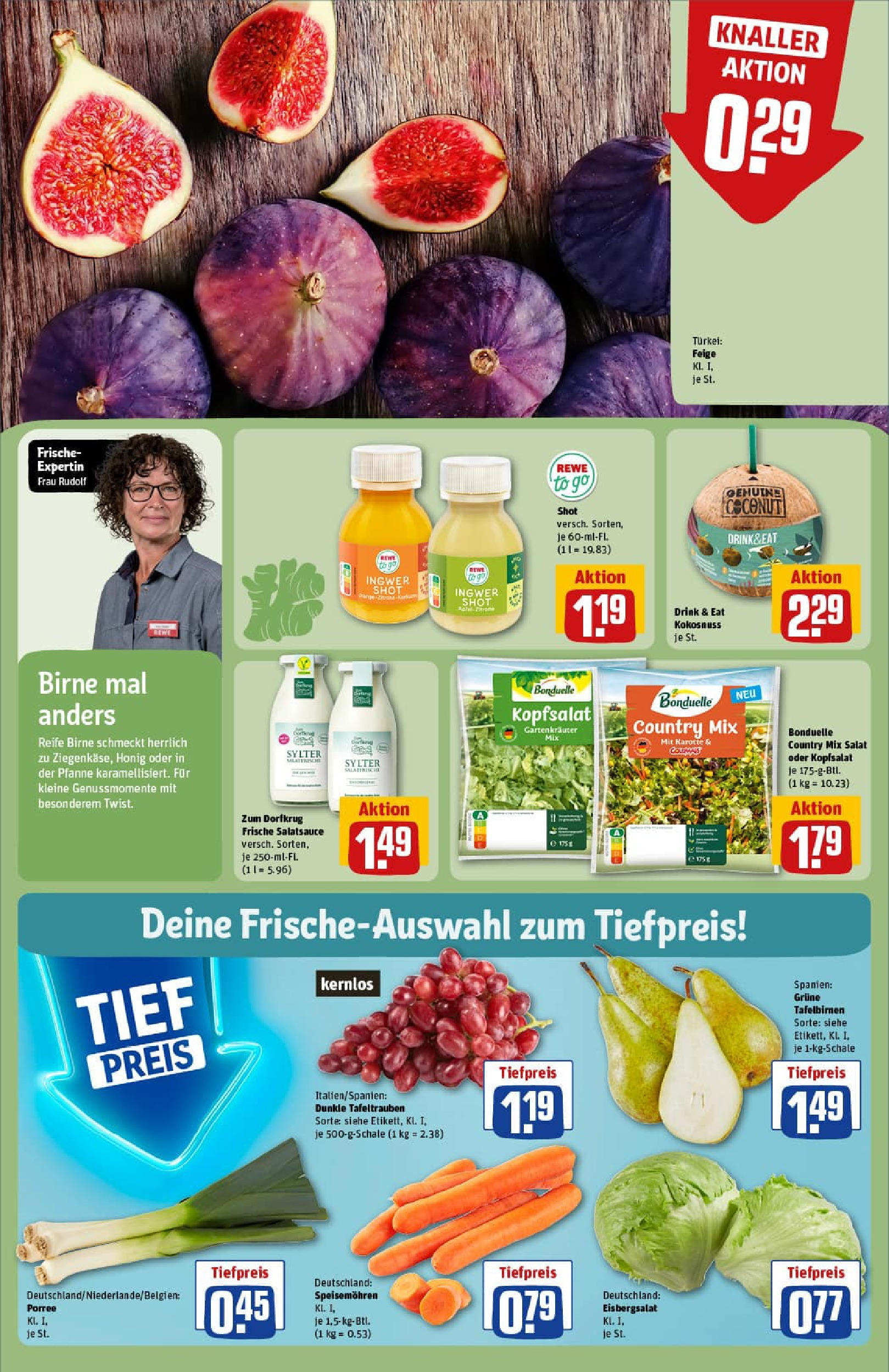 REWE Prospekt ab 21.09.2025 zum Blättern » Angebote | Seite: 10 | Produkte: Dressing, Eisbergsalat, Birne, Salat REWE Prospekt ab 21.09.2025 zum Blättern » Angebote | Seite: 10 | Produkte: Dressing, Eisbergsalat, Birne, Salat