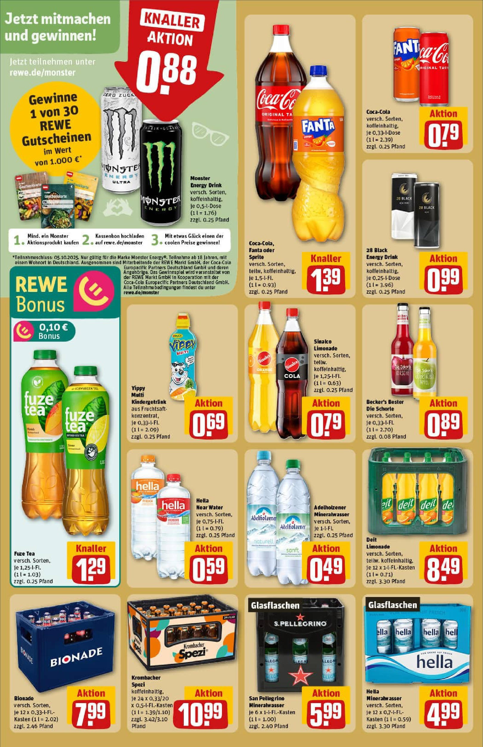 REWE Prospekt ab 21.09.2025 zum Blättern » Angebote | Seite: 22 | Produkte: Cola, Äpfel, Hella, Fruchtsaft REWE Prospekt ab 21.09.2025 zum Blättern » Angebote | Seite: 22 | Produkte: Cola, Äpfel, Hella, Fruchtsaft