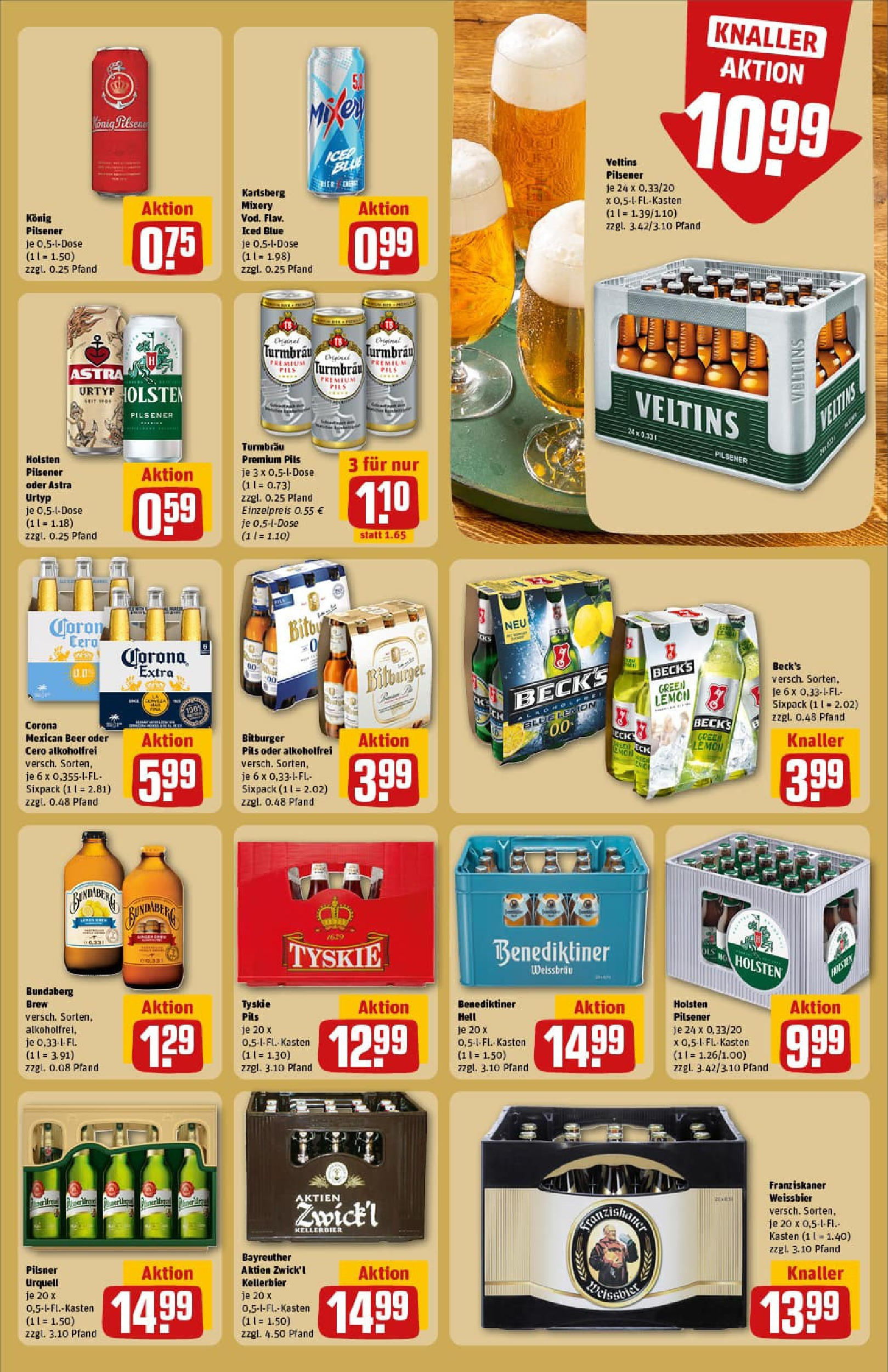 REWE Prospekt ab 21.09.2025 zum Blättern » Angebote | Seite: 23 | Produkte: Franziskaner, Weißbier, Astra, Benediktiner hell REWE Prospekt ab 21.09.2025 zum Blättern » Angebote | Seite: 23 | Produkte: Franziskaner, Weißbier, Astra, Benediktiner hell