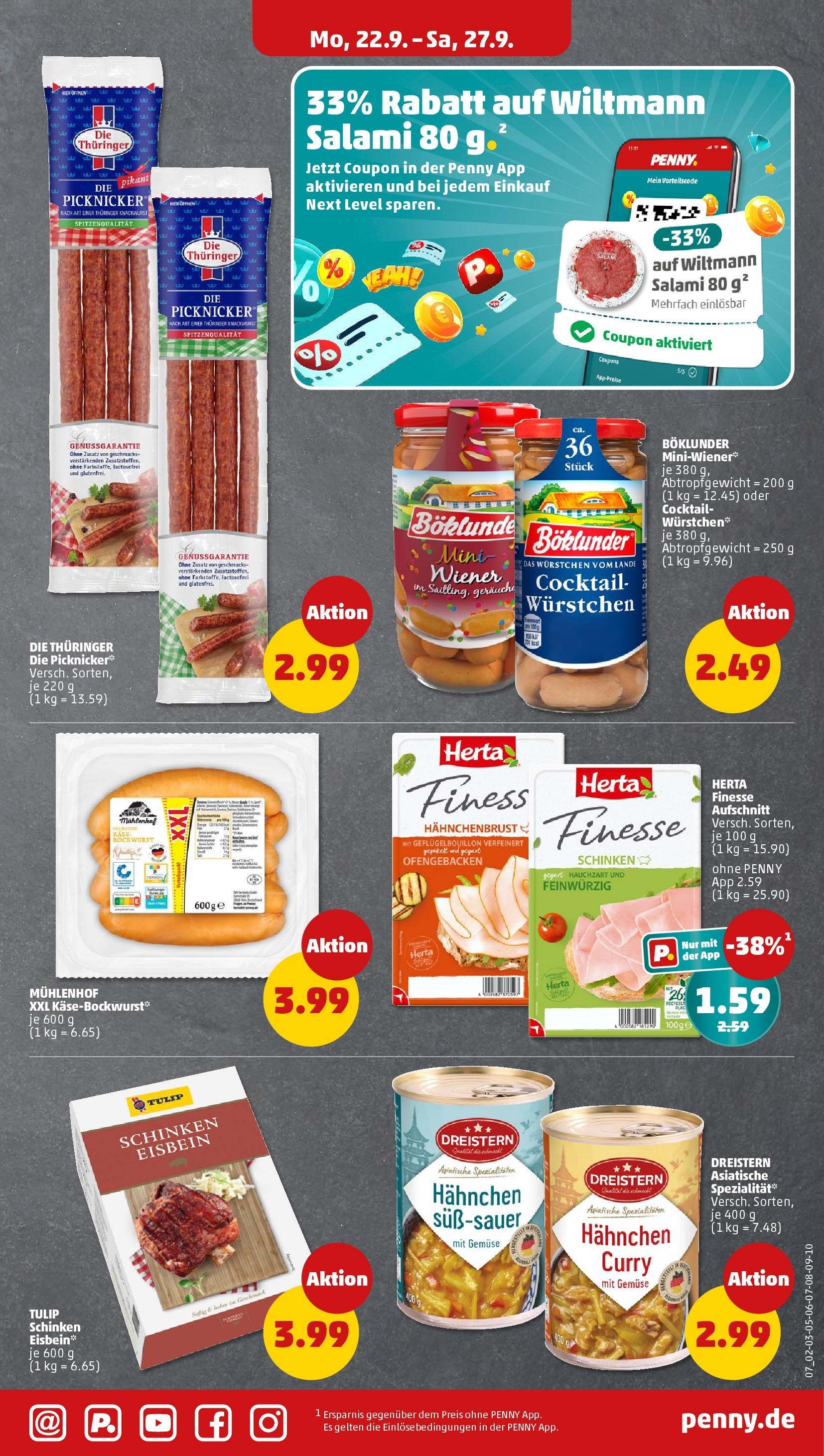 Penny Prospekt ab 21.09.2025 » Angebote Online | Seite: 7 | Produkte: Hahnchen, Käse, Gemüse, Wurst Penny Prospekt ab 21.09.2025 » Angebote Online | Seite: 7 | Produkte: Hahnchen, Käse, Gemüse, Wurst