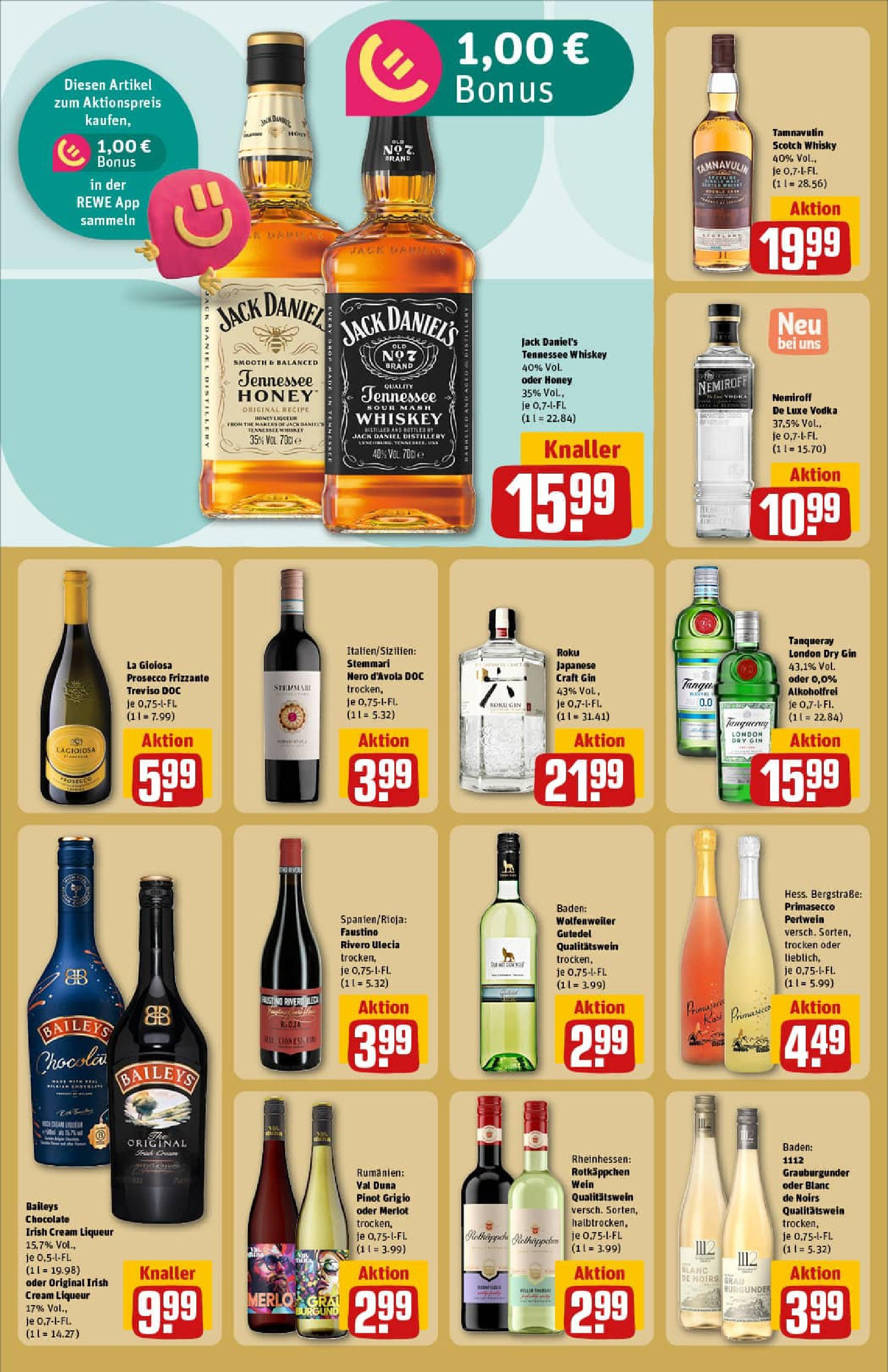 REWE Prospekt ab 21.09.2025 zum Blättern » Angebote | Seite: 22 | Produkte: Merlot, Rotkäppchen, Gin, Whiskey