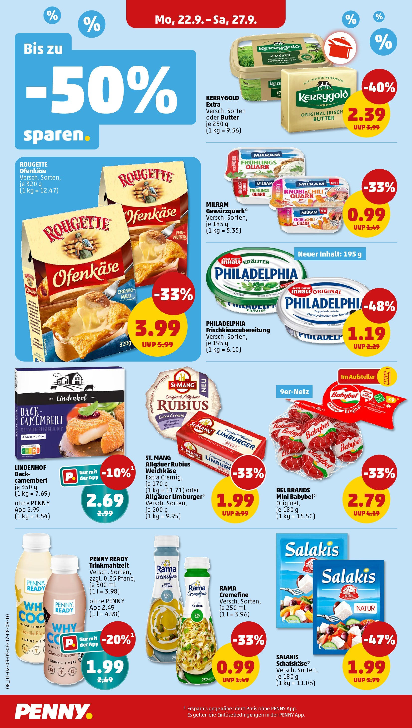 Penny Prospekt ab 21.09.2025 » Angebote Online | Seite: 8 | Produkte: Quark, Butter, Rapsöl, Salakis Penny Prospekt ab 21.09.2025 » Angebote Online | Seite: 8 | Produkte: Quark, Butter, Rapsöl, Salakis