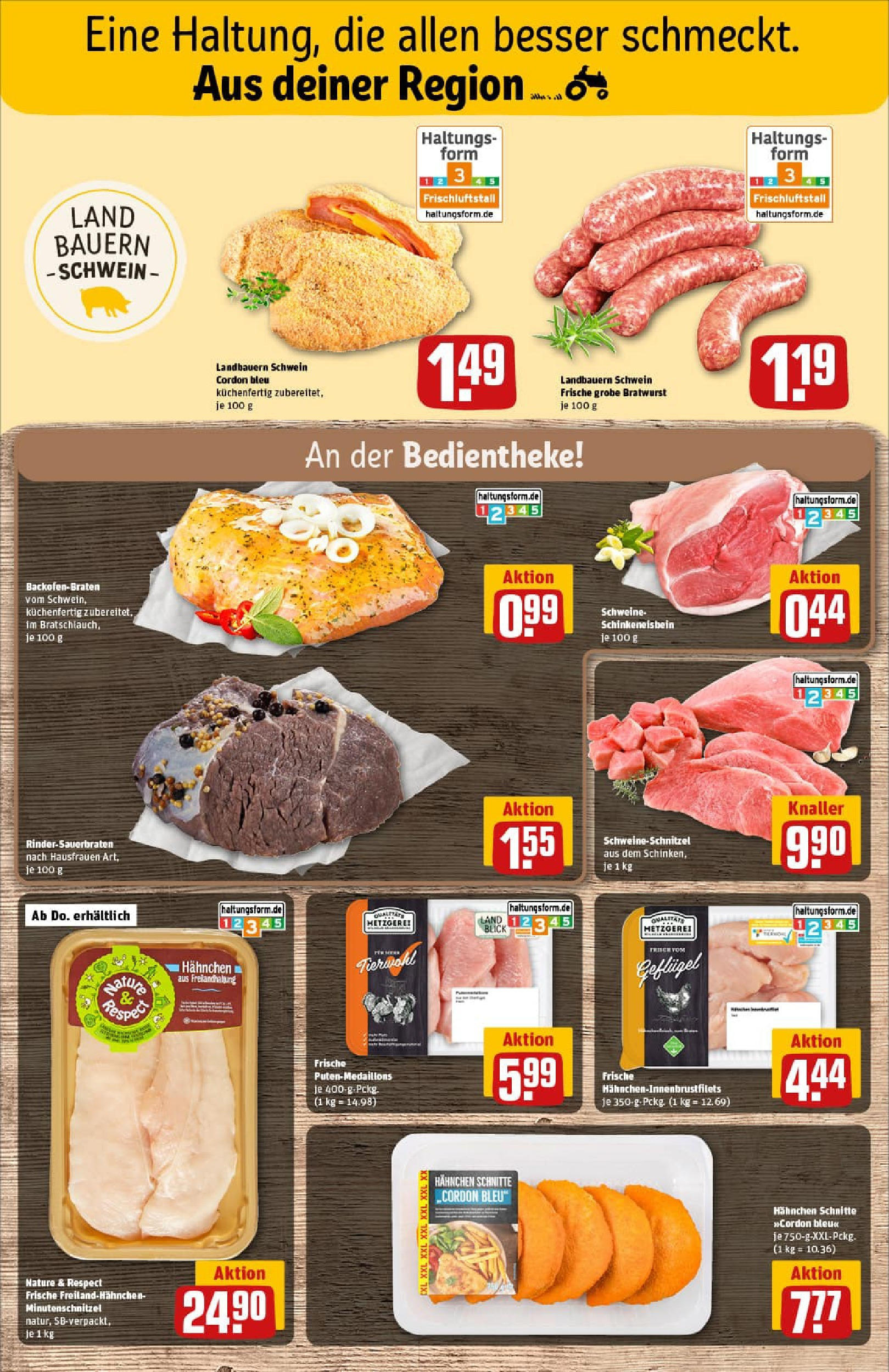 REWE Prospekt ab 21.09.2025 zum Blättern » Angebote | Seite: 12 | Produkte: Hahnchen, Bratwurst