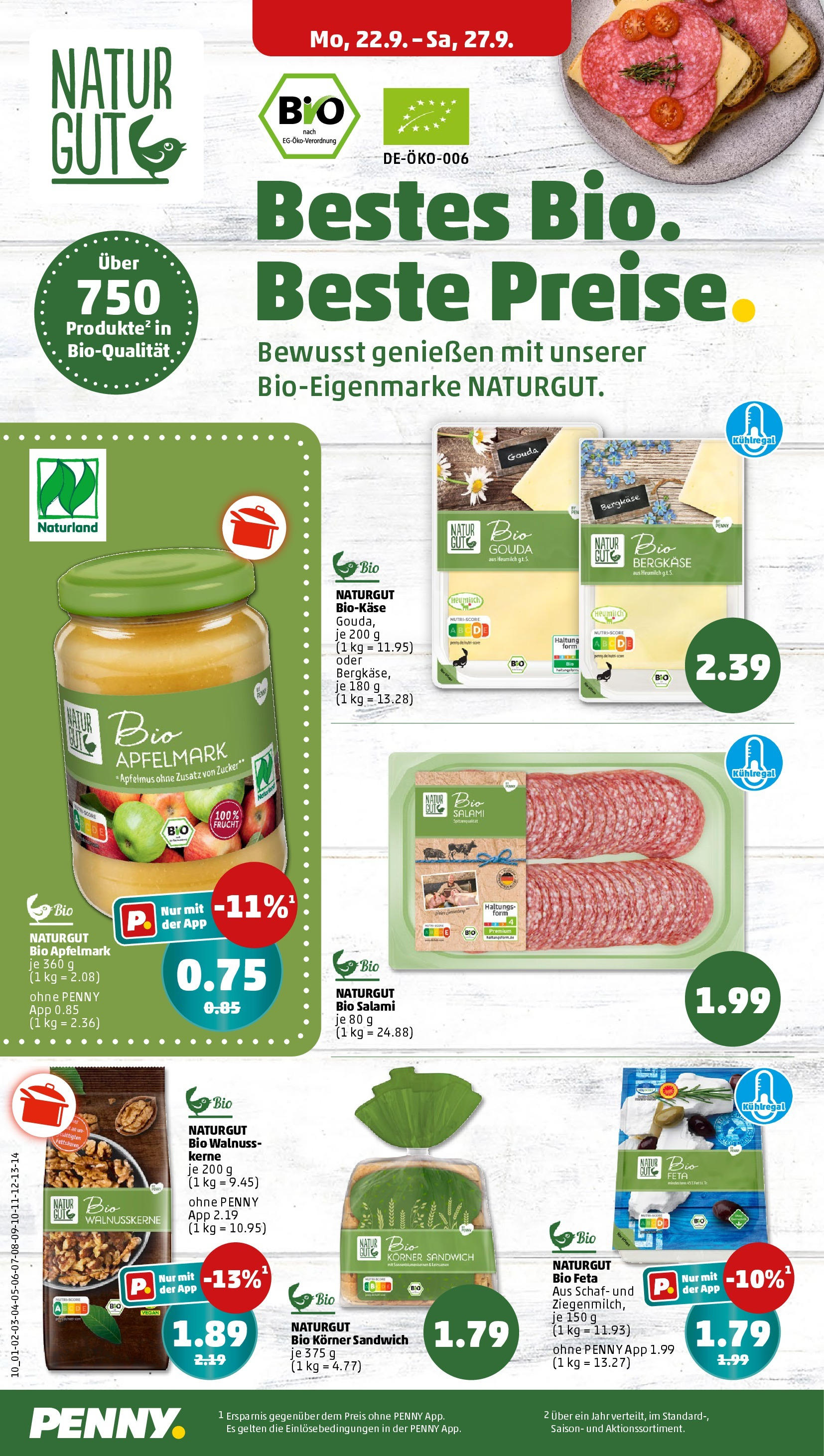 Penny Prospekt ab 21.09.2025 » Angebote Online | Seite: 10 | Produkte: Feta, Gouda, Zucker, Salami Penny Prospekt ab 21.09.2025 » Angebote Online | Seite: 10 | Produkte: Feta, Gouda, Zucker, Salami