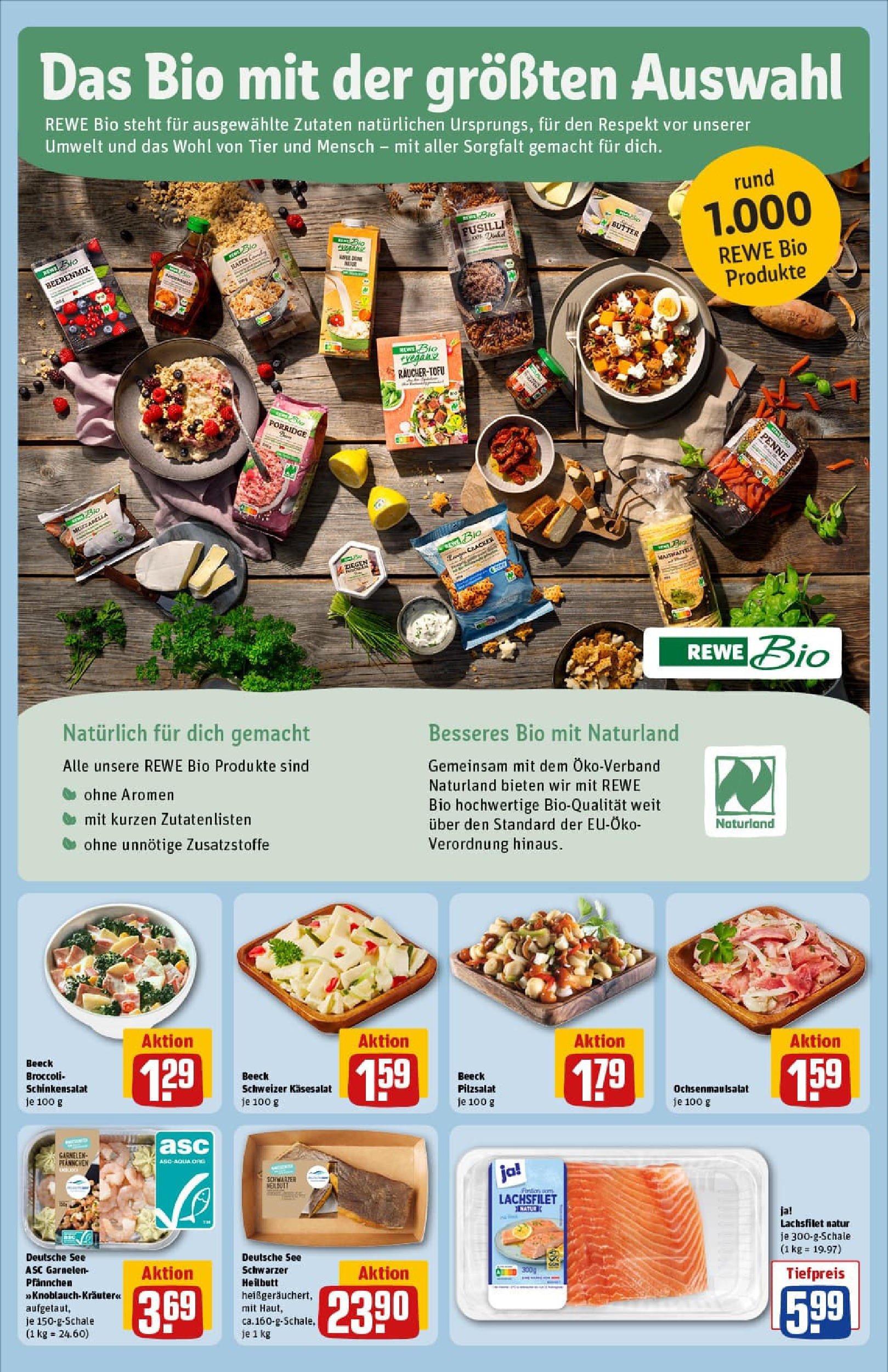 REWE Prospekt ab 21.09.2025 zum Blättern » Angebote | Seite: 22 | Produkte: Butter, Mozzarella, Garnelen