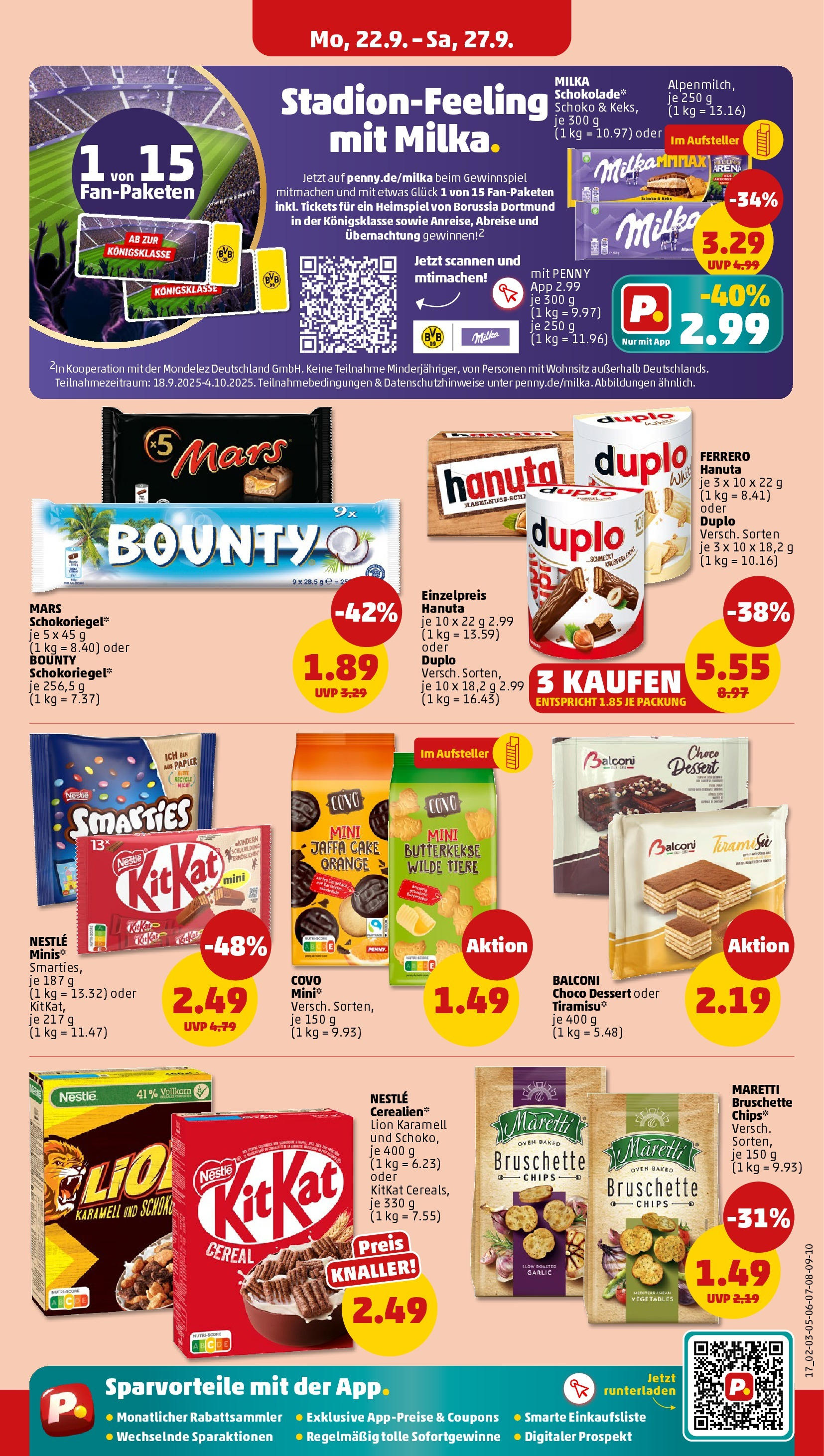 Penny Prospekt ab 21.09.2025 » Angebote Online | Seite: 17 | Produkte: Schokolade, Milka schokolade, Milka, Mars Penny Prospekt ab 21.09.2025 » Angebote Online | Seite: 17 | Produkte: Schokolade, Milka schokolade, Milka, Mars