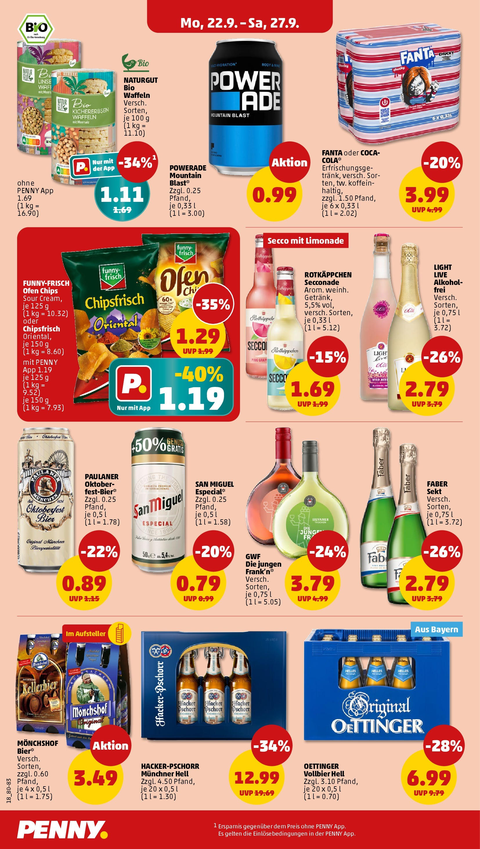 Penny Prospekt ab 21.09.2025 » Angebote Online | Seite: 18 | Produkte: Ofen, Bier, Funny frisch, Waffeln Penny Prospekt ab 21.09.2025 » Angebote Online | Seite: 18 | Produkte: Ofen, Bier, Funny frisch, Waffeln