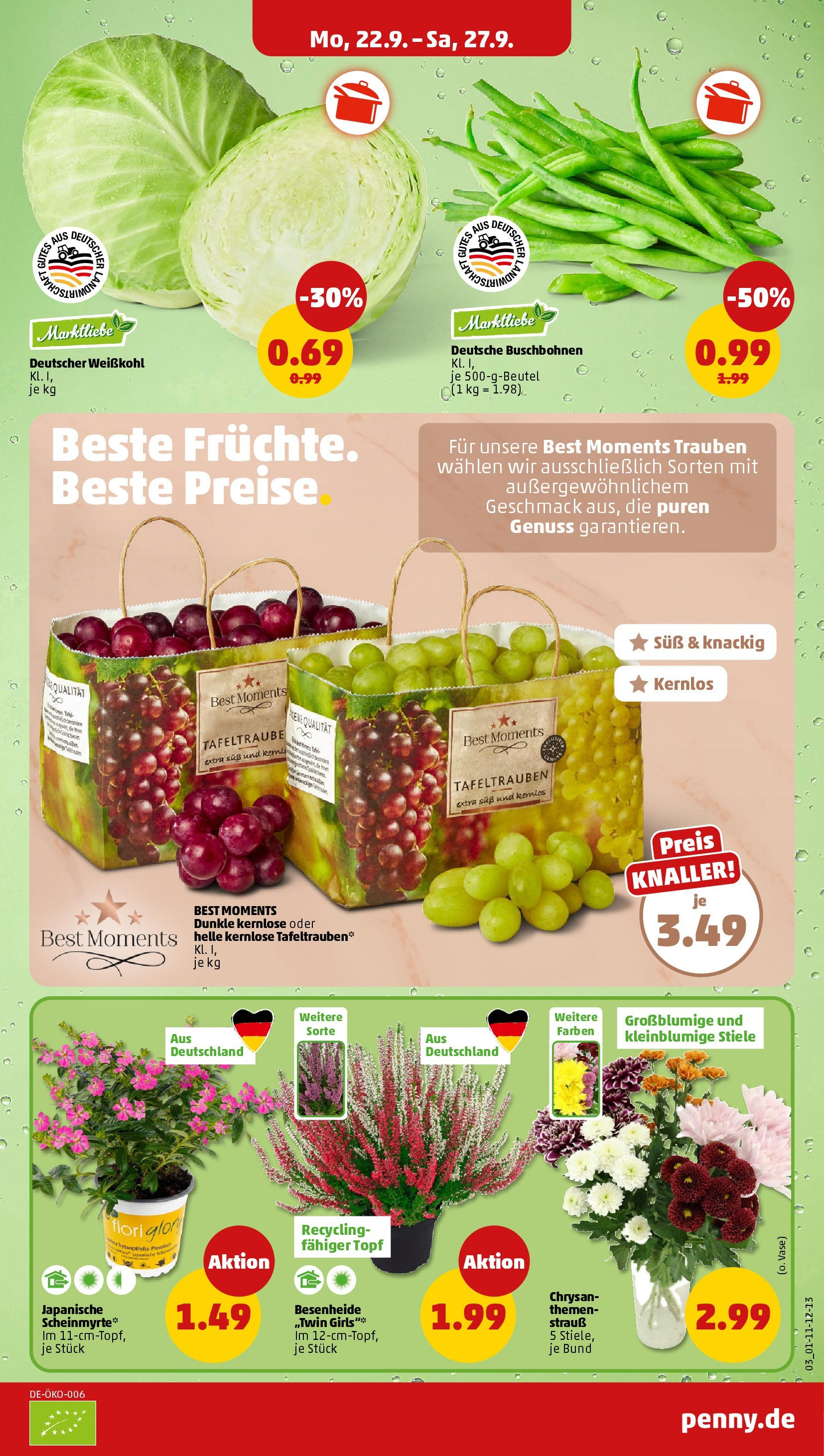 Penny Prospekt ab 21.09.2025 » Angebote Online | Seite: 3 | Produkte: Trauben, Vase Penny Prospekt ab 21.09.2025 » Angebote Online | Seite: 3 | Produkte: Trauben, Vase