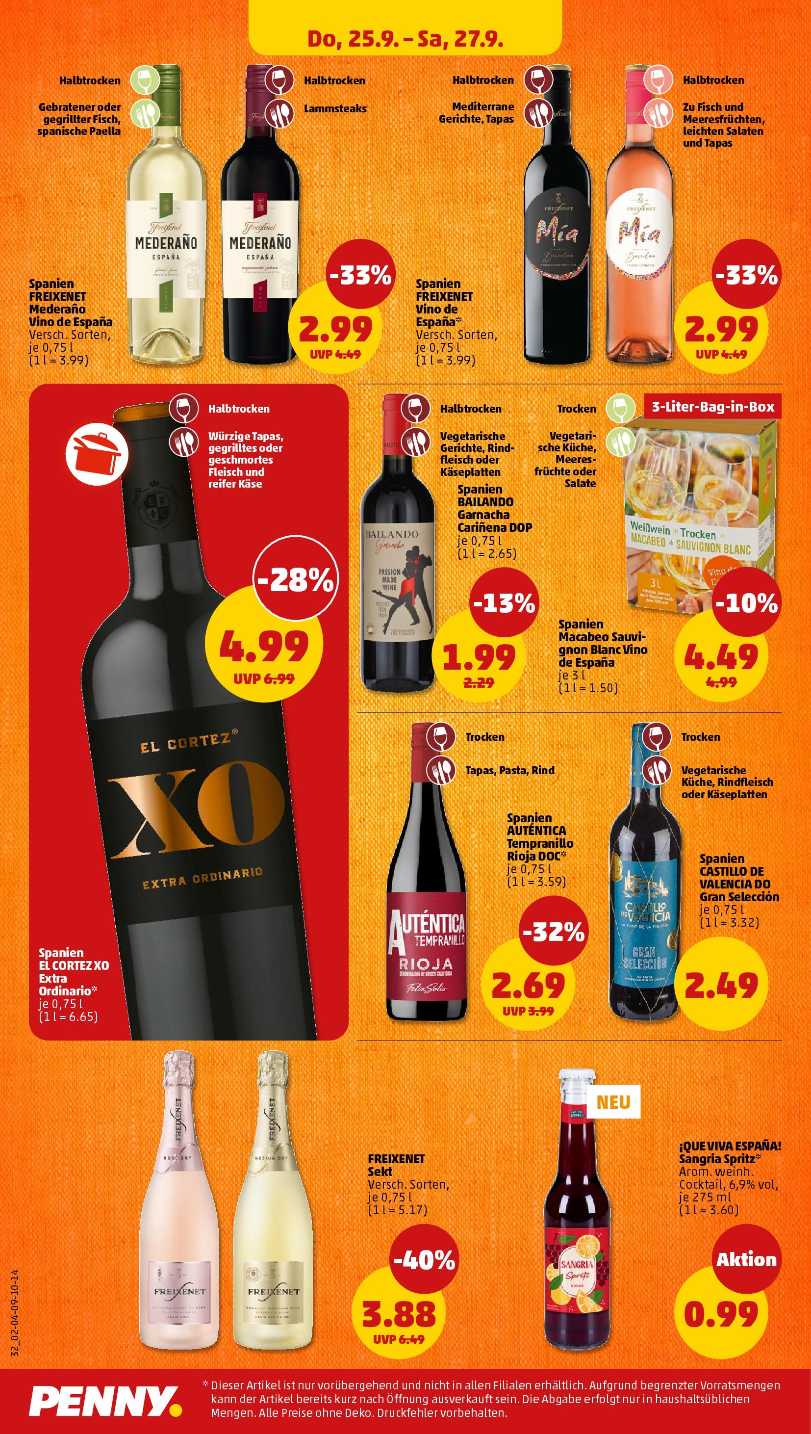 Penny Prospekt ab 21.09.2025 » Angebote Online | Seite: 32 | Produkte: Käse, Freixenet, Rindfleisch, Fleisch Penny Prospekt ab 21.09.2025 » Angebote Online | Seite: 32 | Produkte: Käse, Freixenet, Rindfleisch, Fleisch