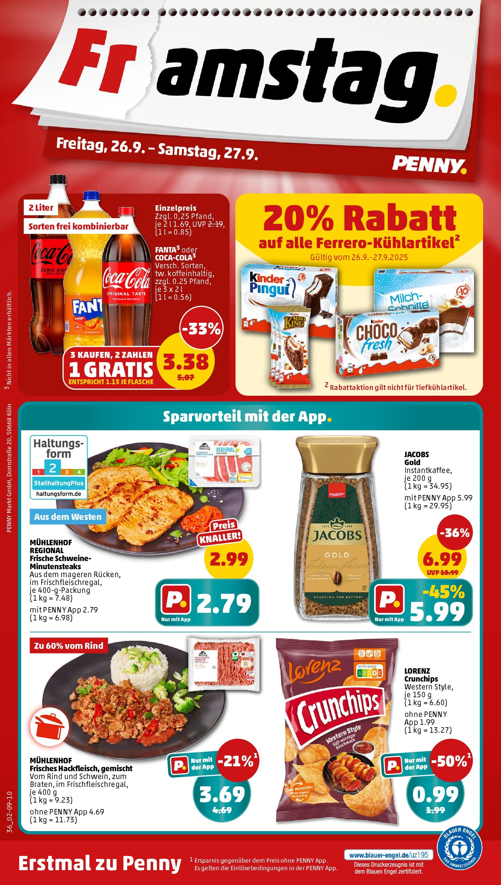 Penny Prospekt ab 21.09.2025 » Angebote Online | Seite: 36 | Produkte: Milch, Lorenz crunchips Penny Prospekt ab 21.09.2025 » Angebote Online | Seite: 36 | Produkte: Milch, Lorenz crunchips