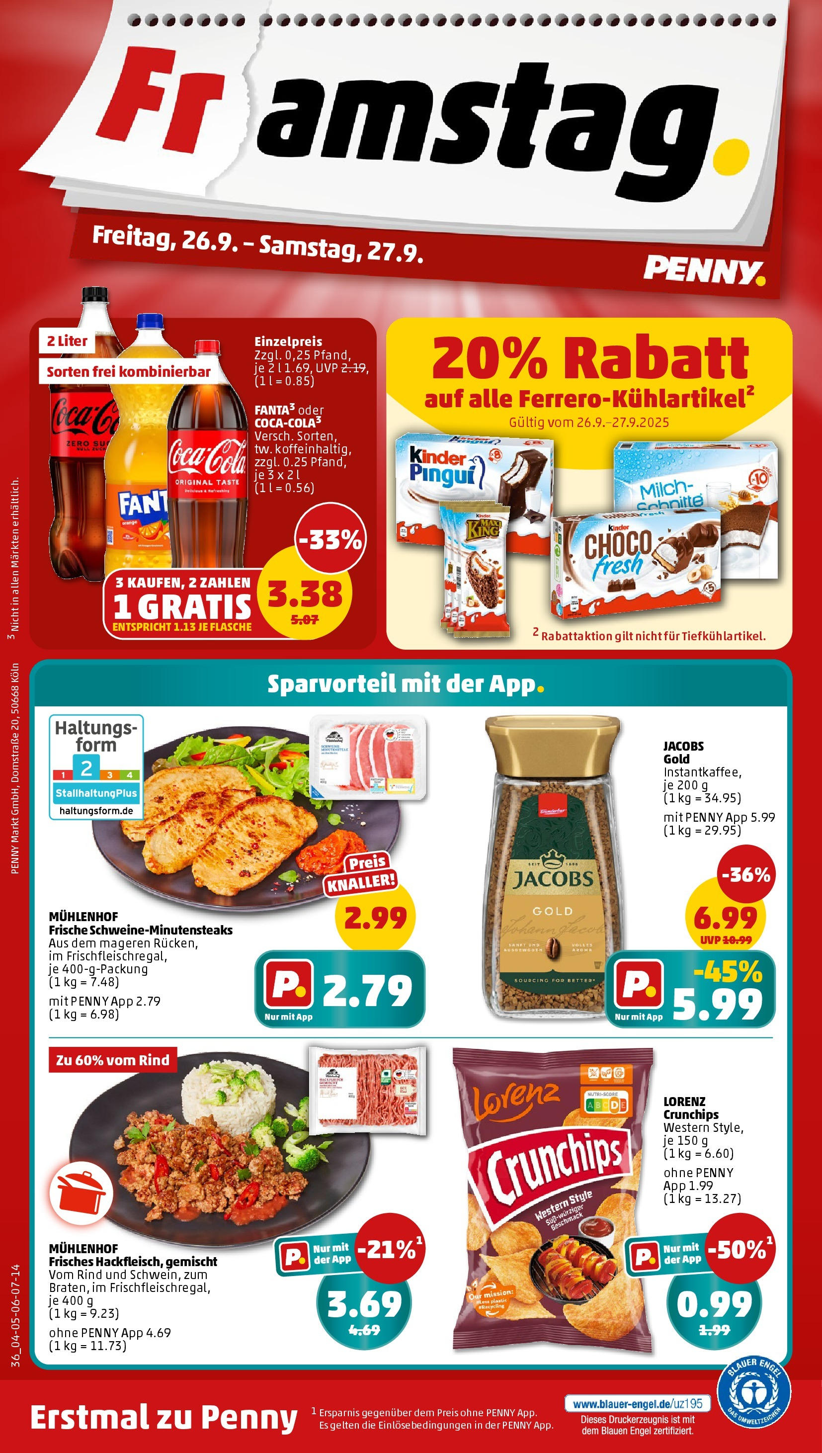 Penny Prospekt ab 21.09.2025 » Angebote Online | Seite: 36 | Produkte: Milch, Lorenz crunchips Penny Prospekt ab 21.09.2025 » Angebote Online | Seite: 36 | Produkte: Milch, Lorenz crunchips