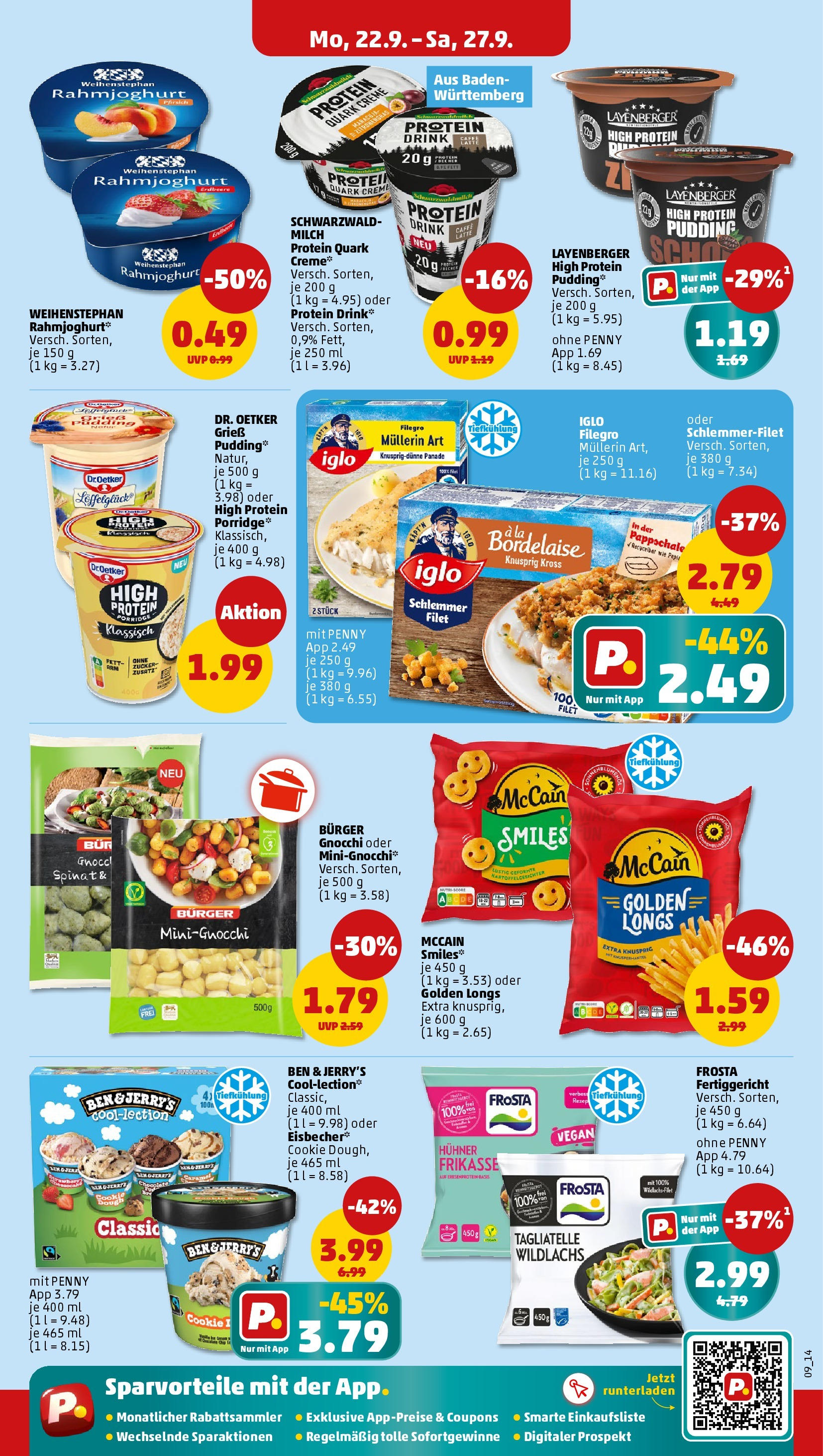 Penny Prospekt ab 21.09.2025 » Angebote Online | Seite: 9 | Produkte: Burger, McCain, Pudding, Creme