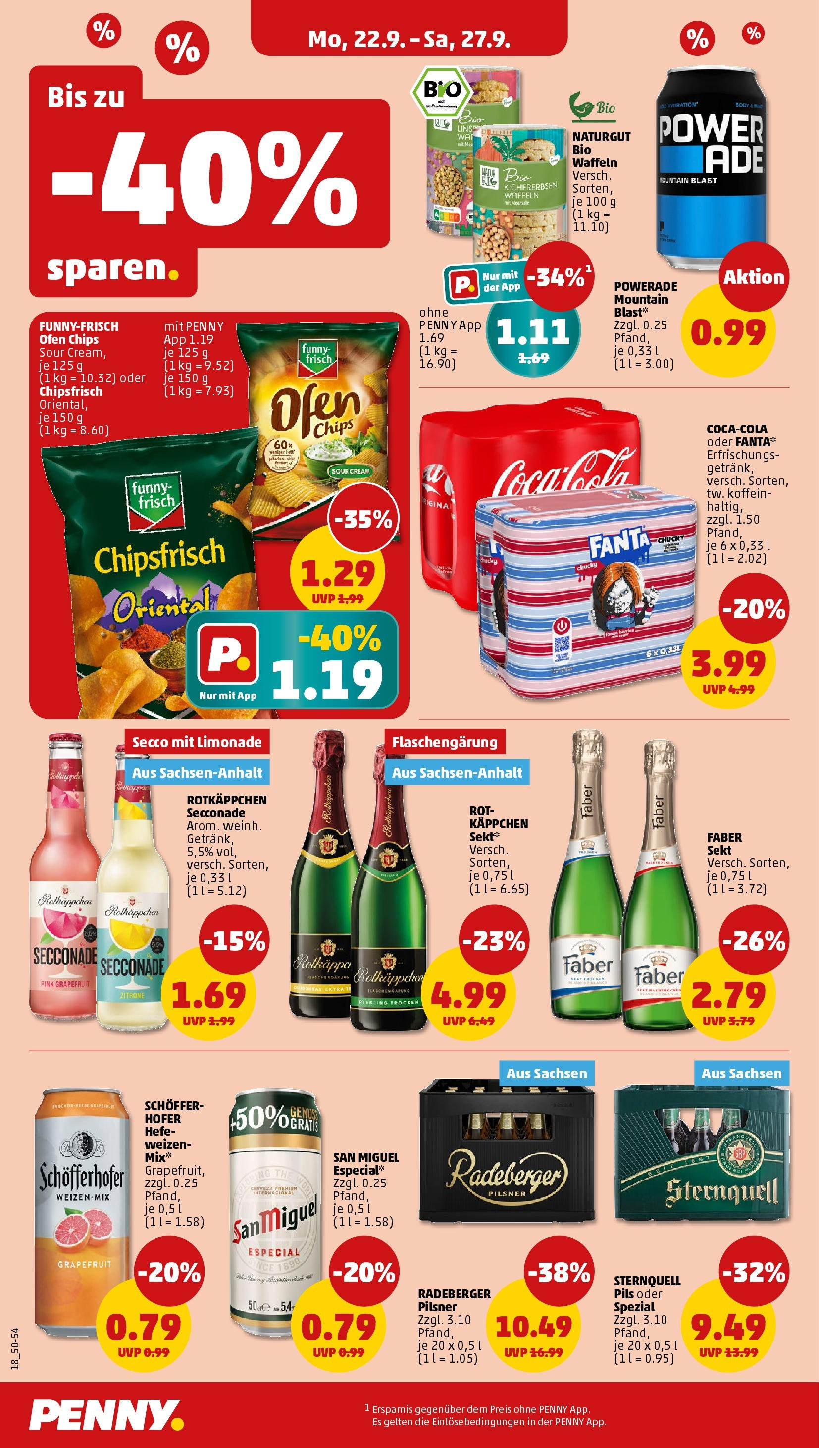 Penny Prospekt ab 21.09.2025 » Angebote Online | Seite: 18 | Produkte: Fanta, Funny frisch, Limonade, Chips Penny Prospekt ab 21.09.2025 » Angebote Online | Seite: 18 | Produkte: Fanta, Funny frisch, Limonade, Chips