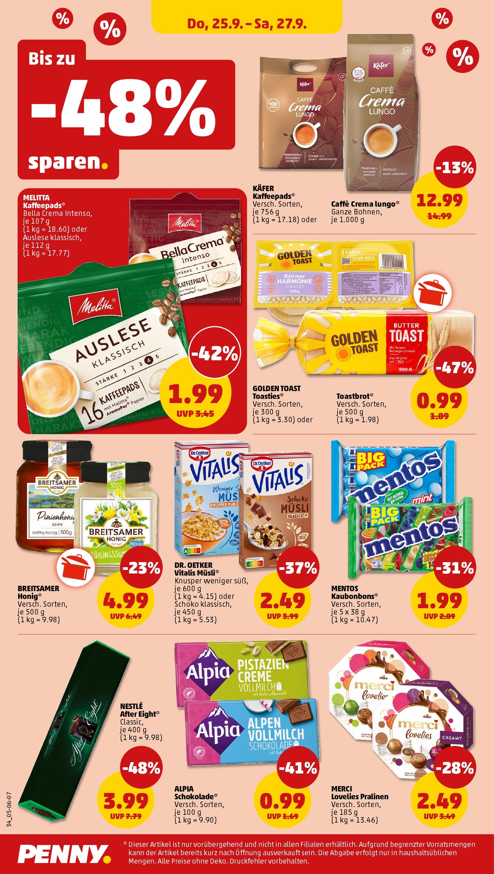 Penny Prospekt ab 21.09.2025 » Angebote Online | Seite: 34 | Produkte: Merci, Toast, Schokolade, Pistazien Penny Prospekt ab 21.09.2025 » Angebote Online | Seite: 34 | Produkte: Merci, Toast, Schokolade, Pistazien