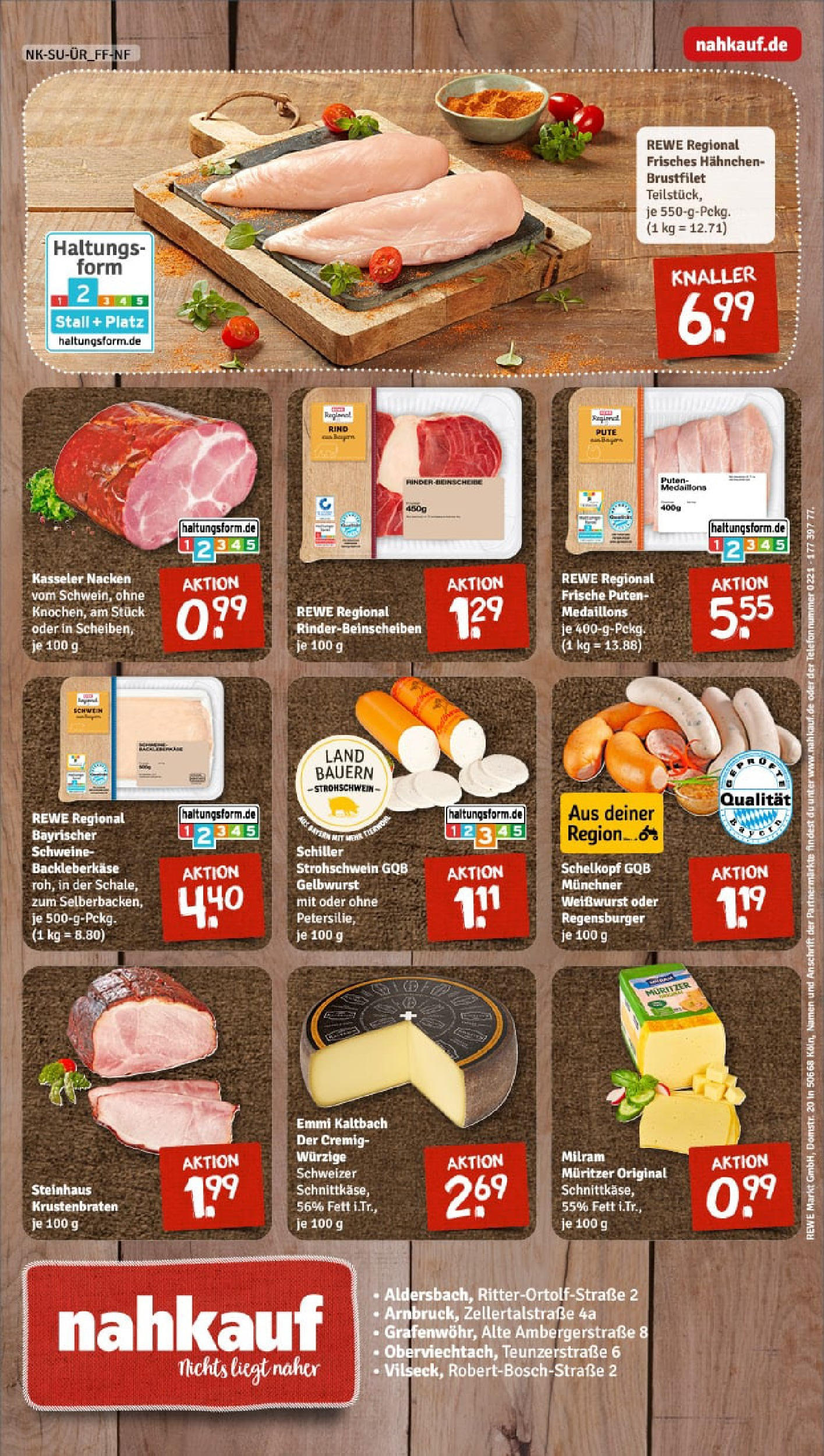 REWE Prospekt ab 21.09.2025 zum Blättern » Angebote | Seite: 8 | Produkte: Pute, Hahnchen, Krustenbraten, Kasseler nacken