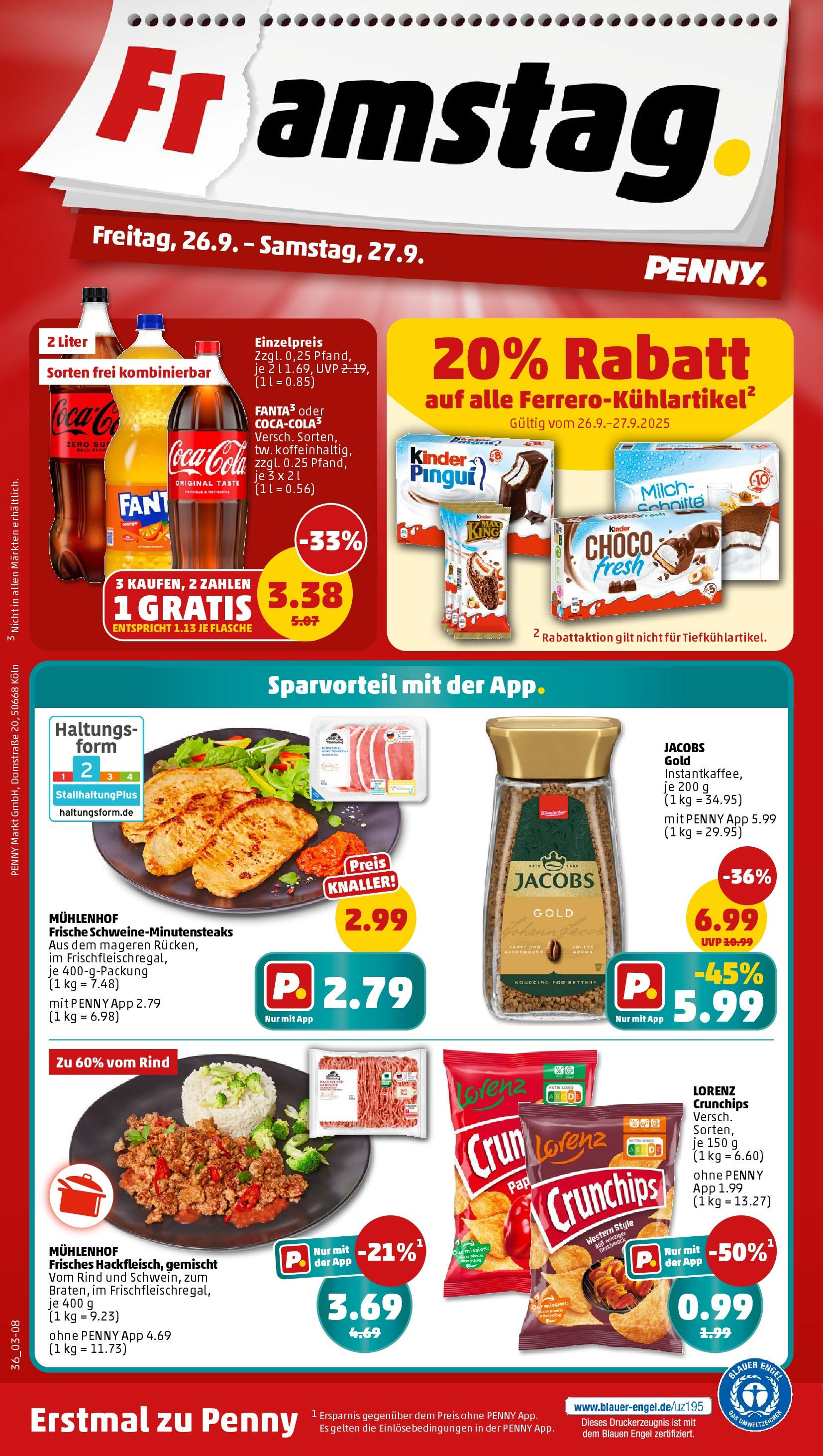 Penny Prospekt ab 21.09.2025 » Angebote Online | Seite: 36 | Produkte: Milch, Lorenz crunchips Penny Prospekt ab 21.09.2025 » Angebote Online | Seite: 36 | Produkte: Milch, Lorenz crunchips