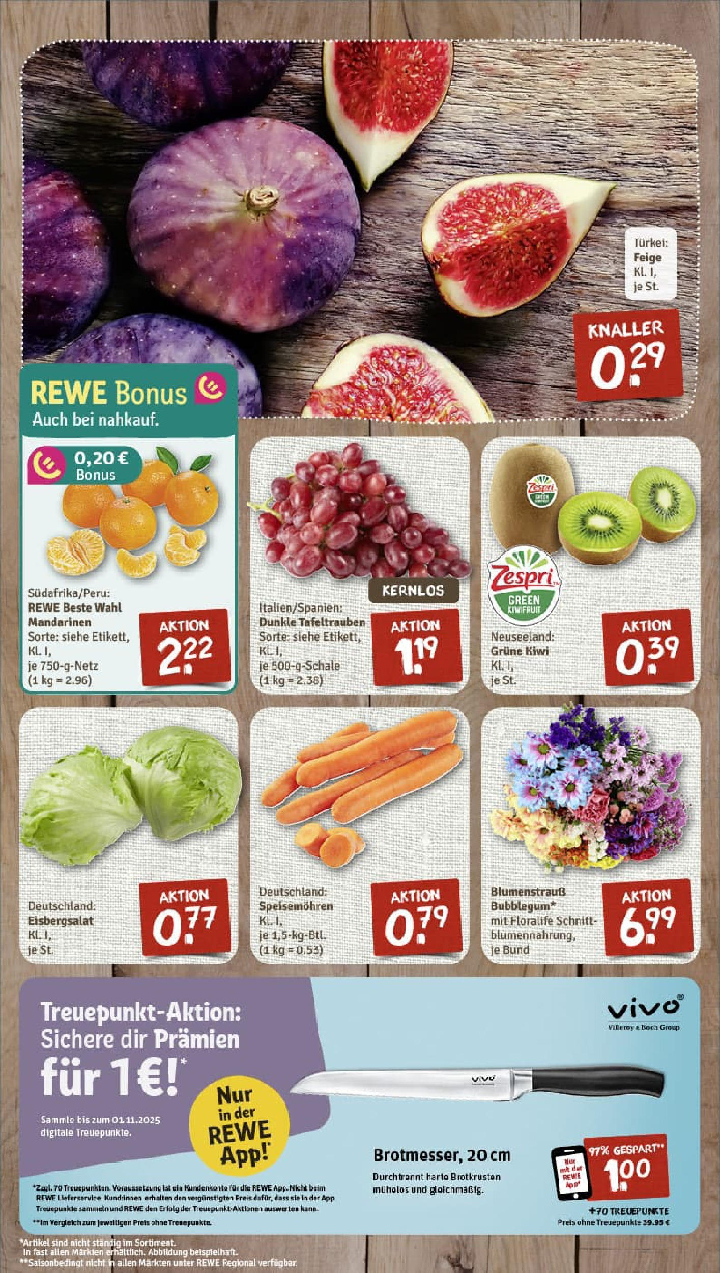 REWE Prospekt ab 21.09.2025 zum Blättern » Angebote | Seite: 3 | Produkte: Vivo, Mandarinen, Eisbergsalat, Kiwi REWE Prospekt ab 21.09.2025 zum Blättern » Angebote | Seite: 3 | Produkte: Vivo, Mandarinen, Eisbergsalat, Kiwi