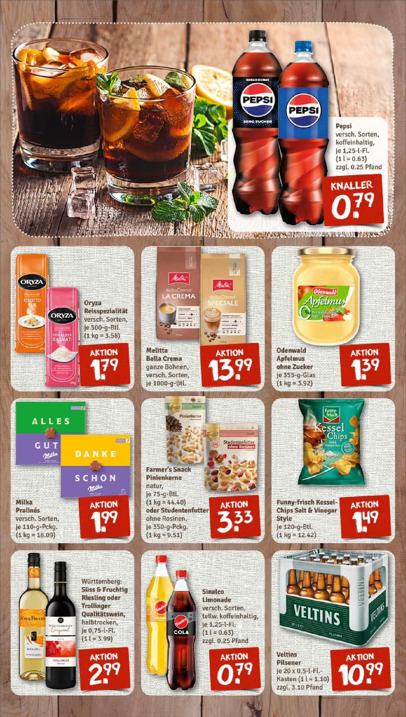 REWE Prospekt ab 21.09.2025 zum Blättern » Angebote | Seite: 7 | Produkte: Limonade, Pepsi, Chips, Veltins