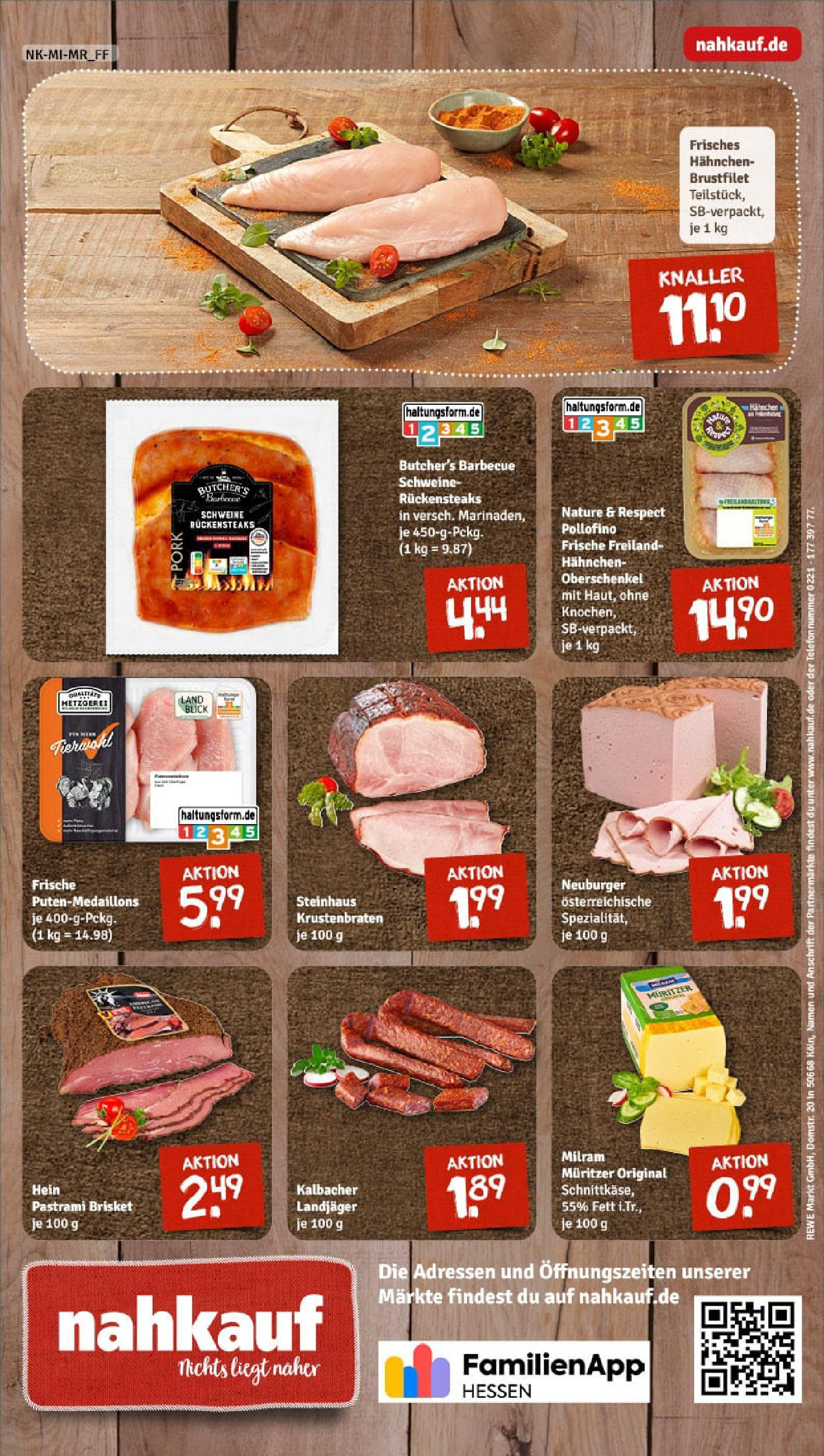 REWE Prospekt ab 21.09.2025 zum Blättern » Angebote | Seite: 8 | Produkte: Hahnchen, Krustenbraten, Milram, Steak