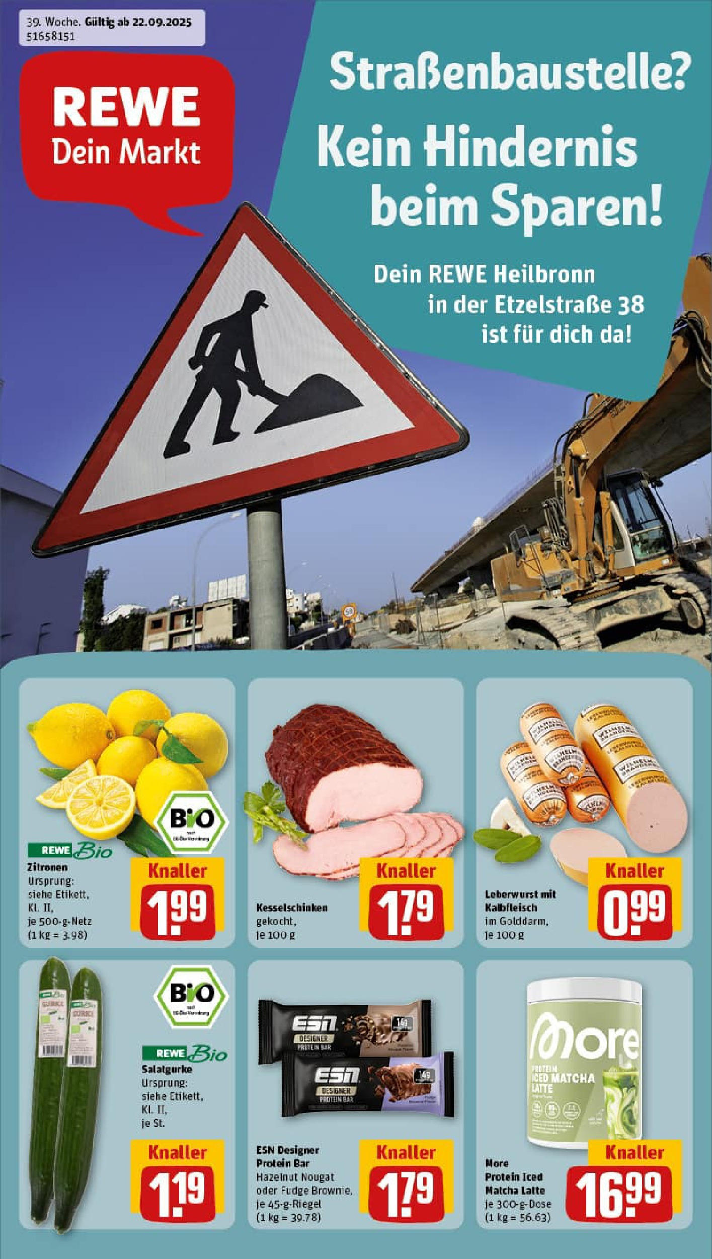 REWE Prospekt ab 21.09.2025 zum Blättern » Angebote | Seite: 1 | Produkte: Zitronen