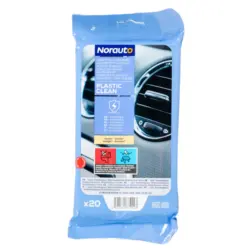 20 lingettes nettoyantes plastiques finition satin&eacute;e NORAUTO