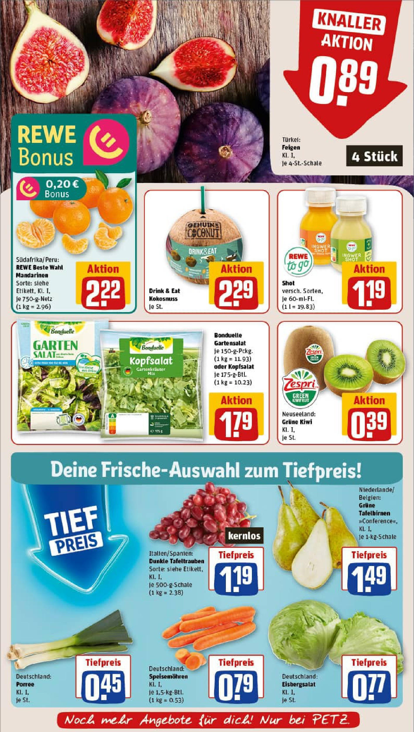 REWE Prospekt ab 21.09.2025 zum Blättern » Angebote | Seite: 10 | Produkte: Mandarinen, Eisbergsalat, Kiwi, Salat REWE Prospekt ab 21.09.2025 zum Blättern » Angebote | Seite: 10 | Produkte: Mandarinen, Eisbergsalat, Kiwi, Salat
