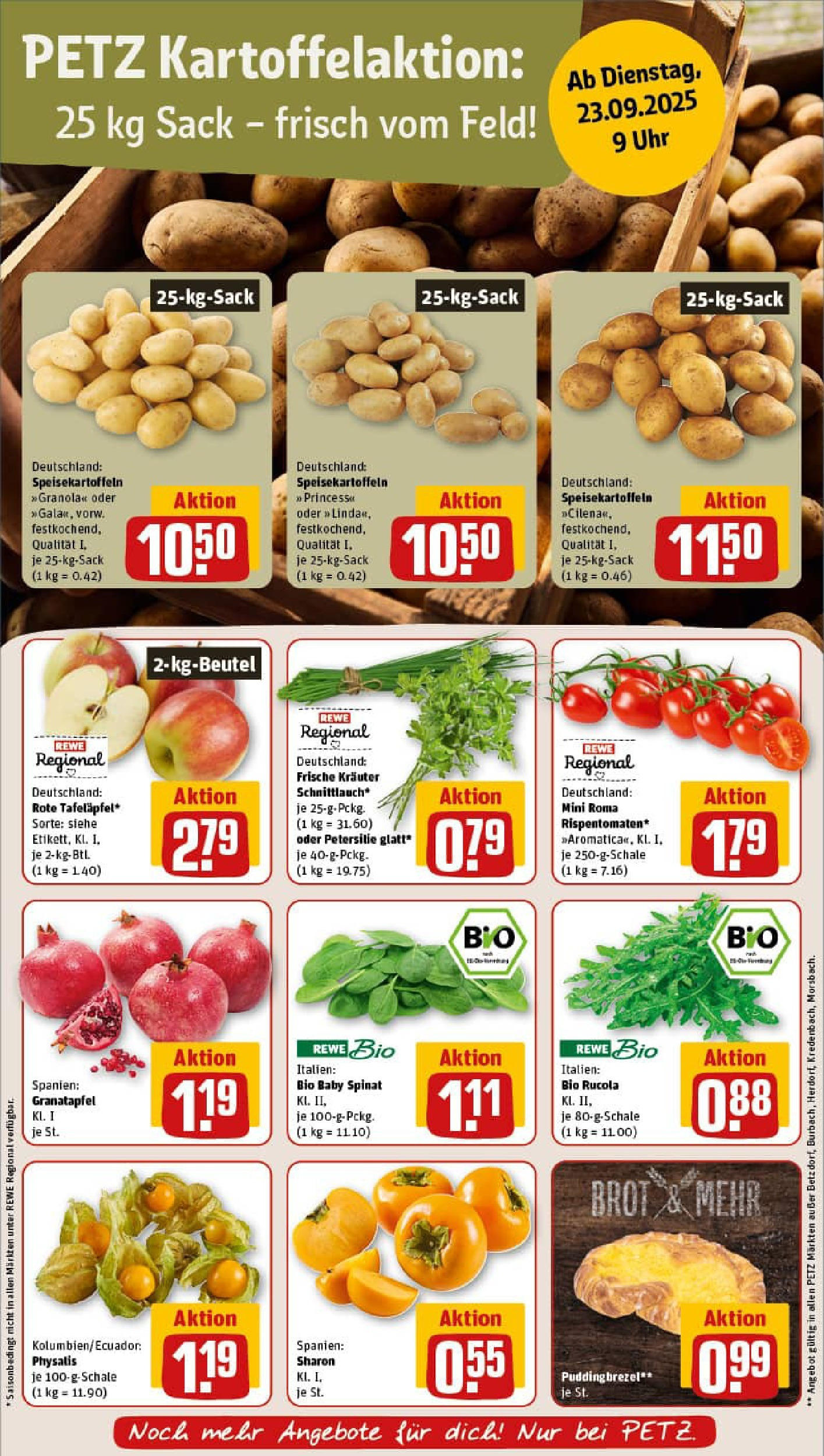 REWE Prospekt ab 21.09.2025 zum Blättern » Angebote | Seite: 11 | Produkte: Rucola, Petersilie, Brot, Uhr REWE Prospekt ab 21.09.2025 zum Blättern » Angebote | Seite: 11 | Produkte: Rucola, Petersilie, Brot, Uhr