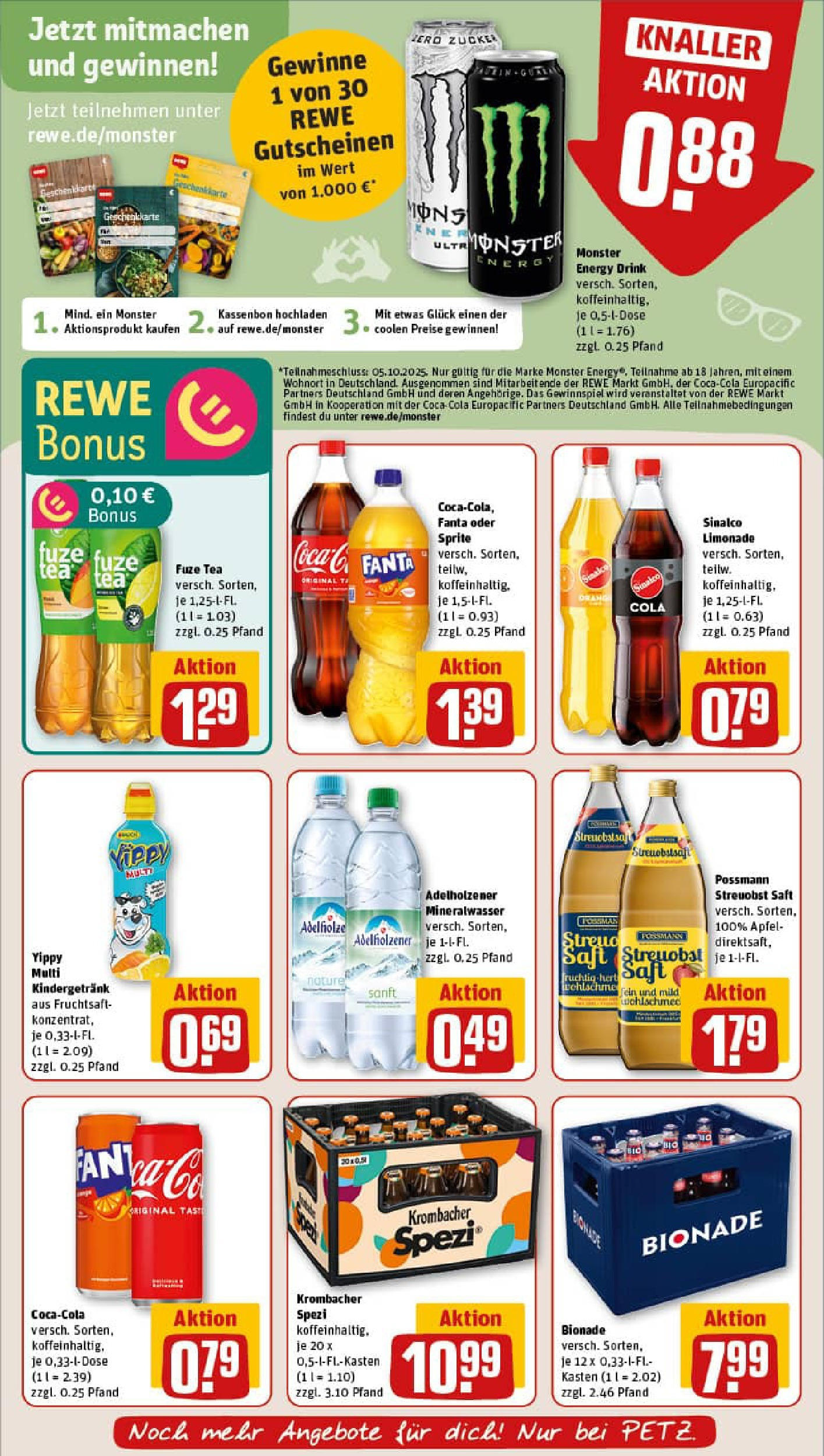 REWE Prospekt ab 21.09.2025 zum Blättern » Angebote | Seite: 20 | Produkte: Sprite, Äpfel, Limonade, Apple REWE Prospekt ab 21.09.2025 zum Blättern » Angebote | Seite: 20 | Produkte: Sprite, Äpfel, Limonade, Apple