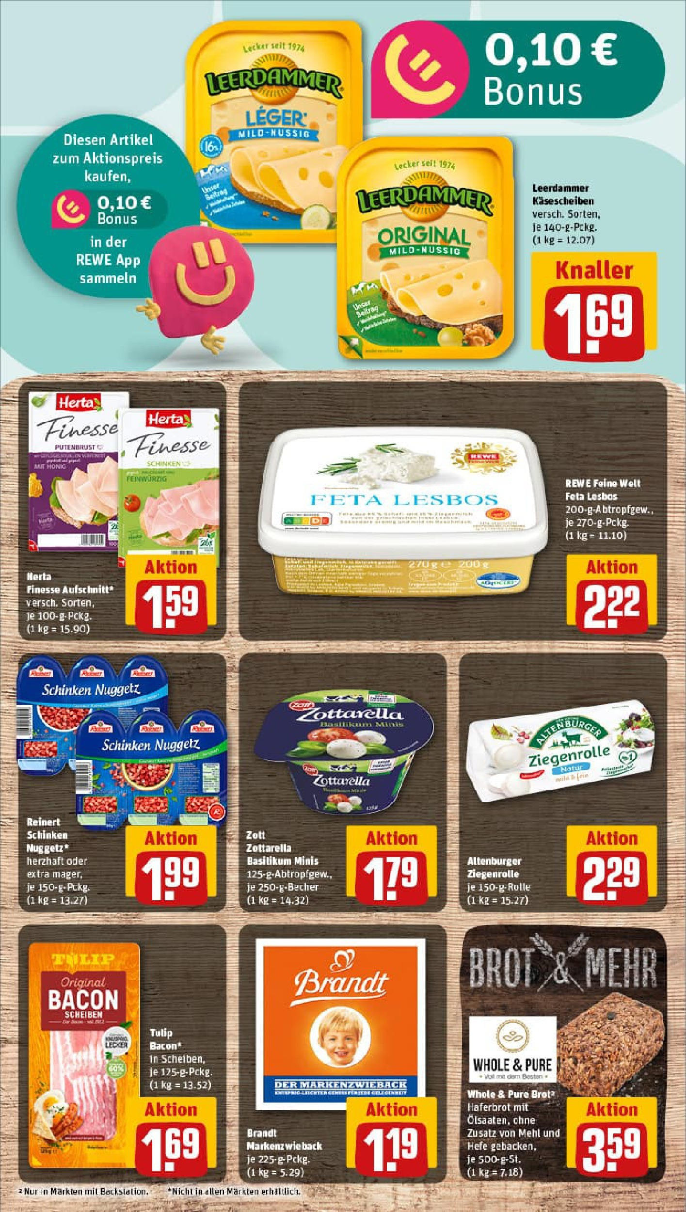 REWE Prospekt ab 21.09.2025 zum Blättern » Angebote | Seite: 13 | Produkte: Mehl, Feta, Brot, Herta finesse