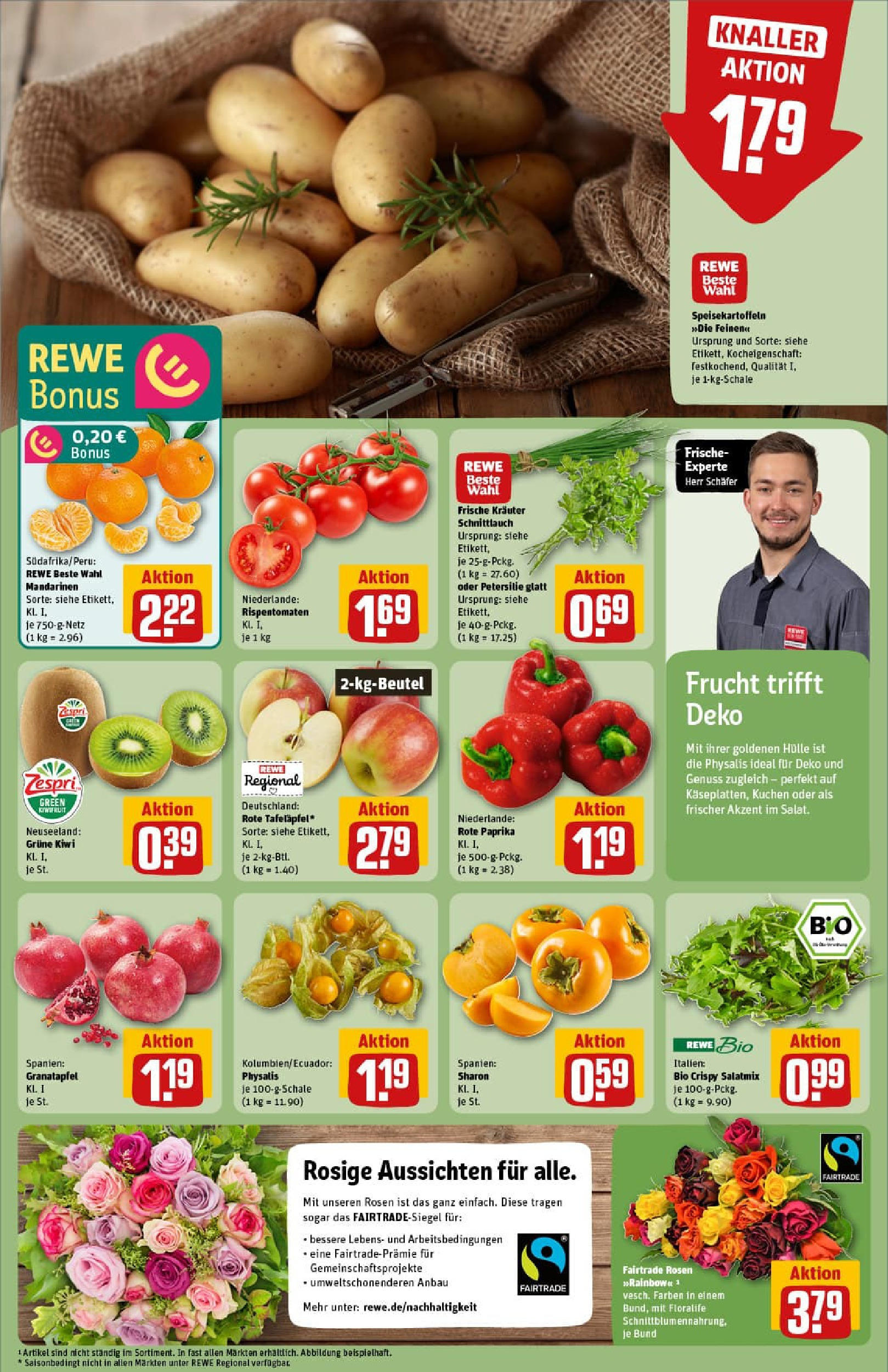 REWE Prospekt ab 21.09.2025 zum Blättern » Angebote | Seite: 11 | Produkte: Hülle, Mandarinen, Paprika, Kiwi