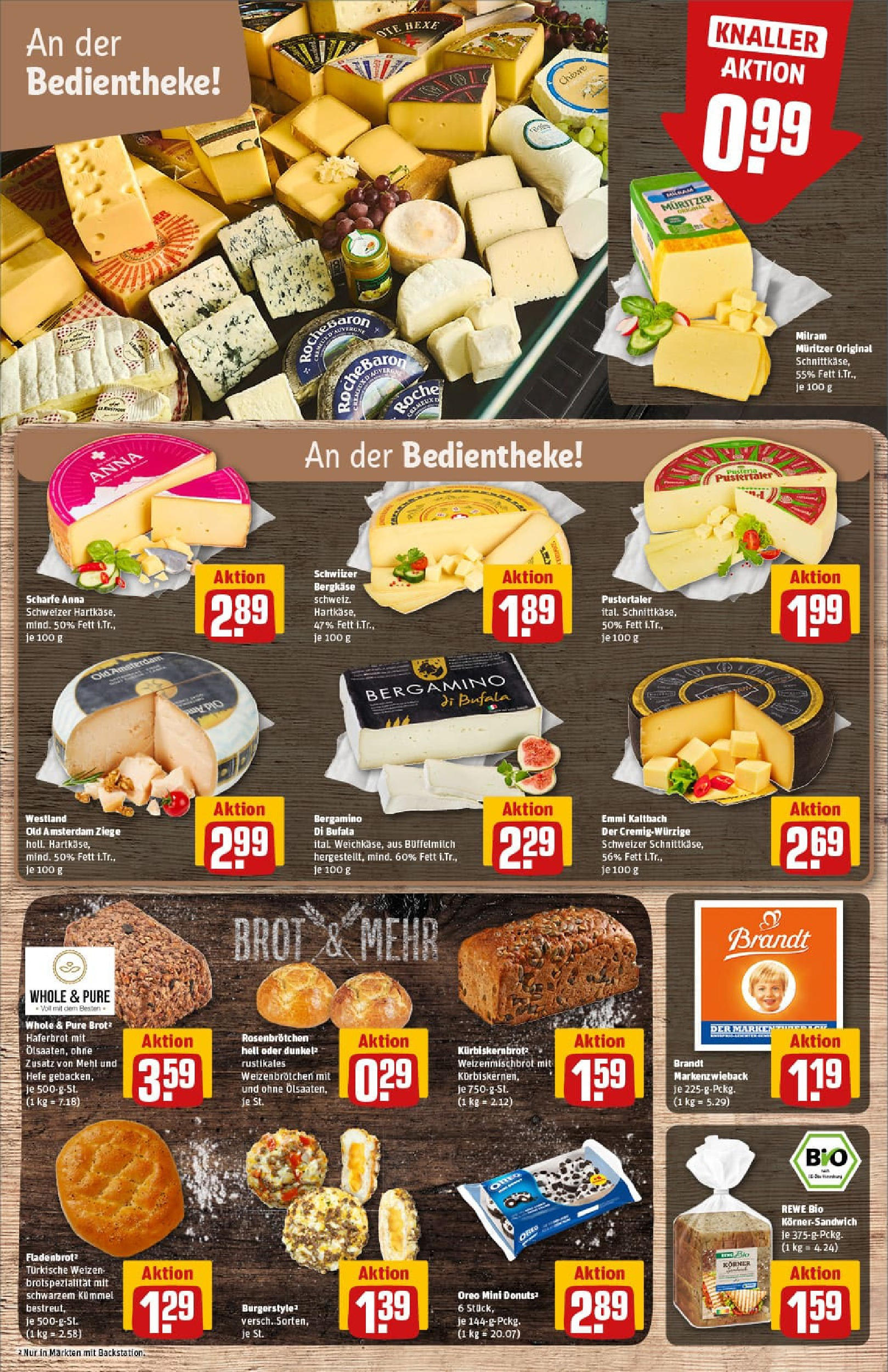 REWE Prospekt ab 21.09.2025 zum Blättern » Angebote | Seite: 17 | Produkte: Mehl, Burger, Burger bun, Brot