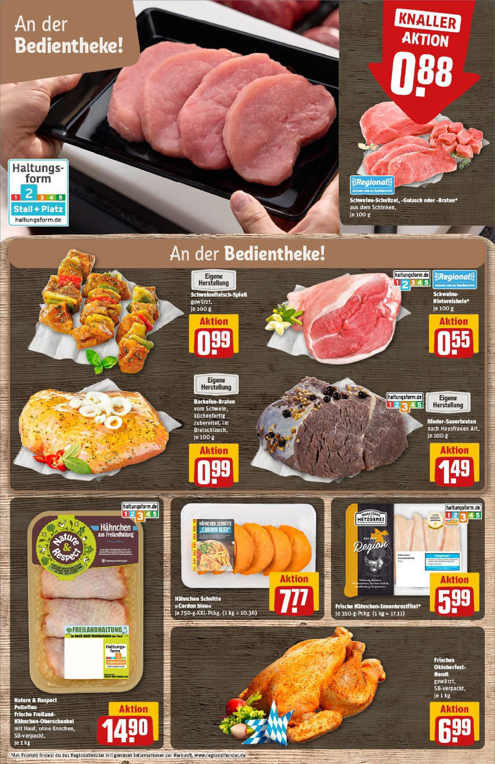 REWE Prospekt ab 21.09.2025 zum Blättern » Angebote | Seite: 12 | Produkte: Hahnchen, Gulasch