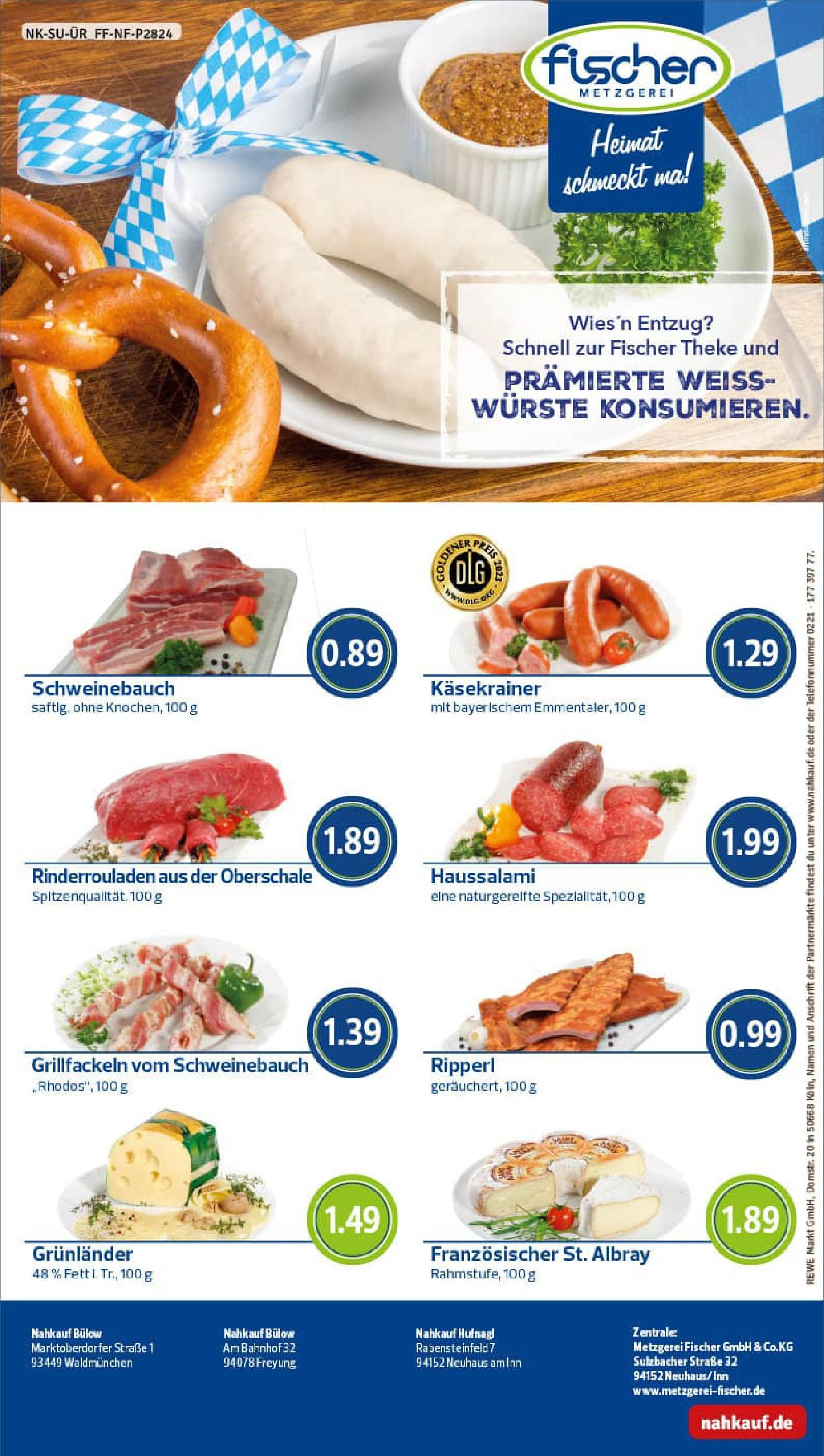 REWE Prospekt ab 21.09.2025 zum Blättern » Angebote | Seite: 8 | Produkte: Rinderrouladen, Theke, Schweinebauch, Salami REWE Prospekt ab 21.09.2025 zum Blättern » Angebote | Seite: 8 | Produkte: Rinderrouladen, Theke, Schweinebauch, Salami