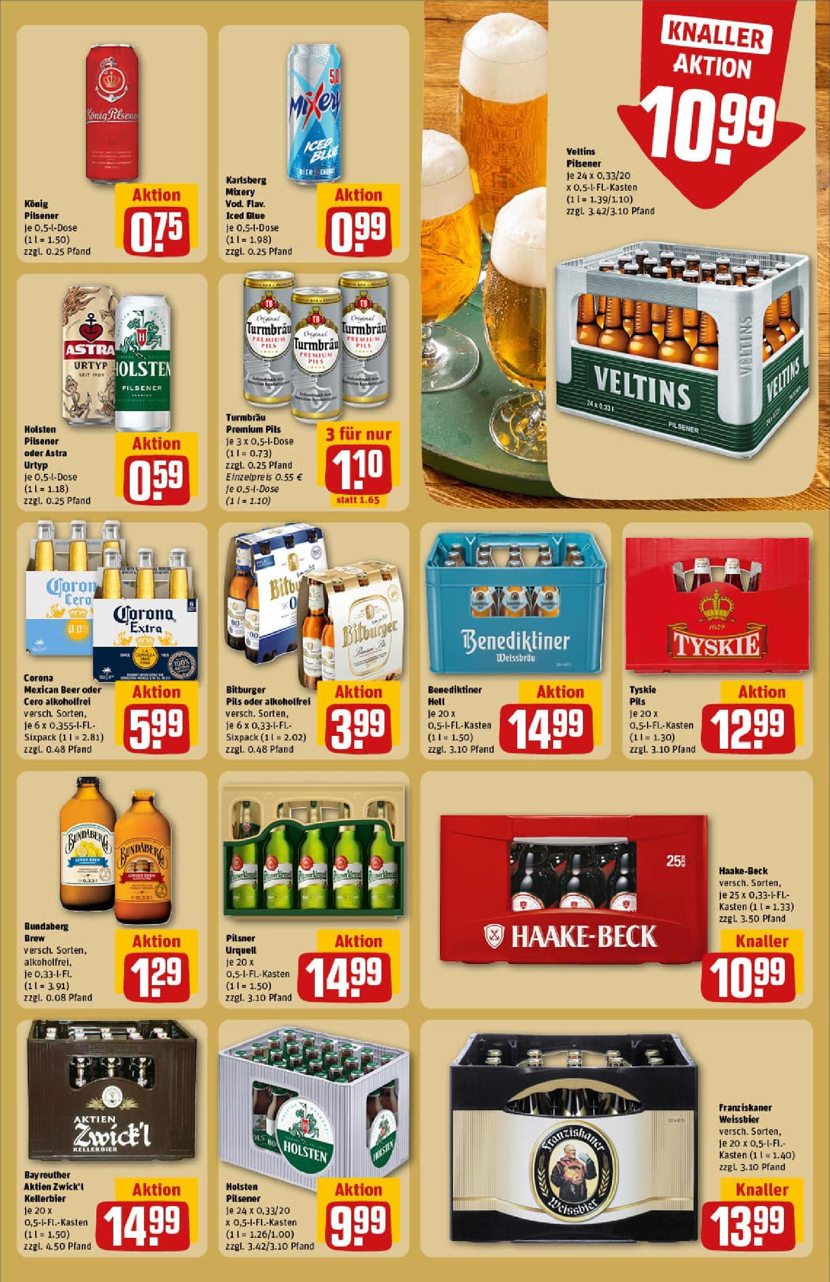 REWE Prospekt ab 21.09.2025 zum Blättern » Angebote | Seite: 23 | Produkte: Bitburger, Pils, Benediktiner hell, Mixery