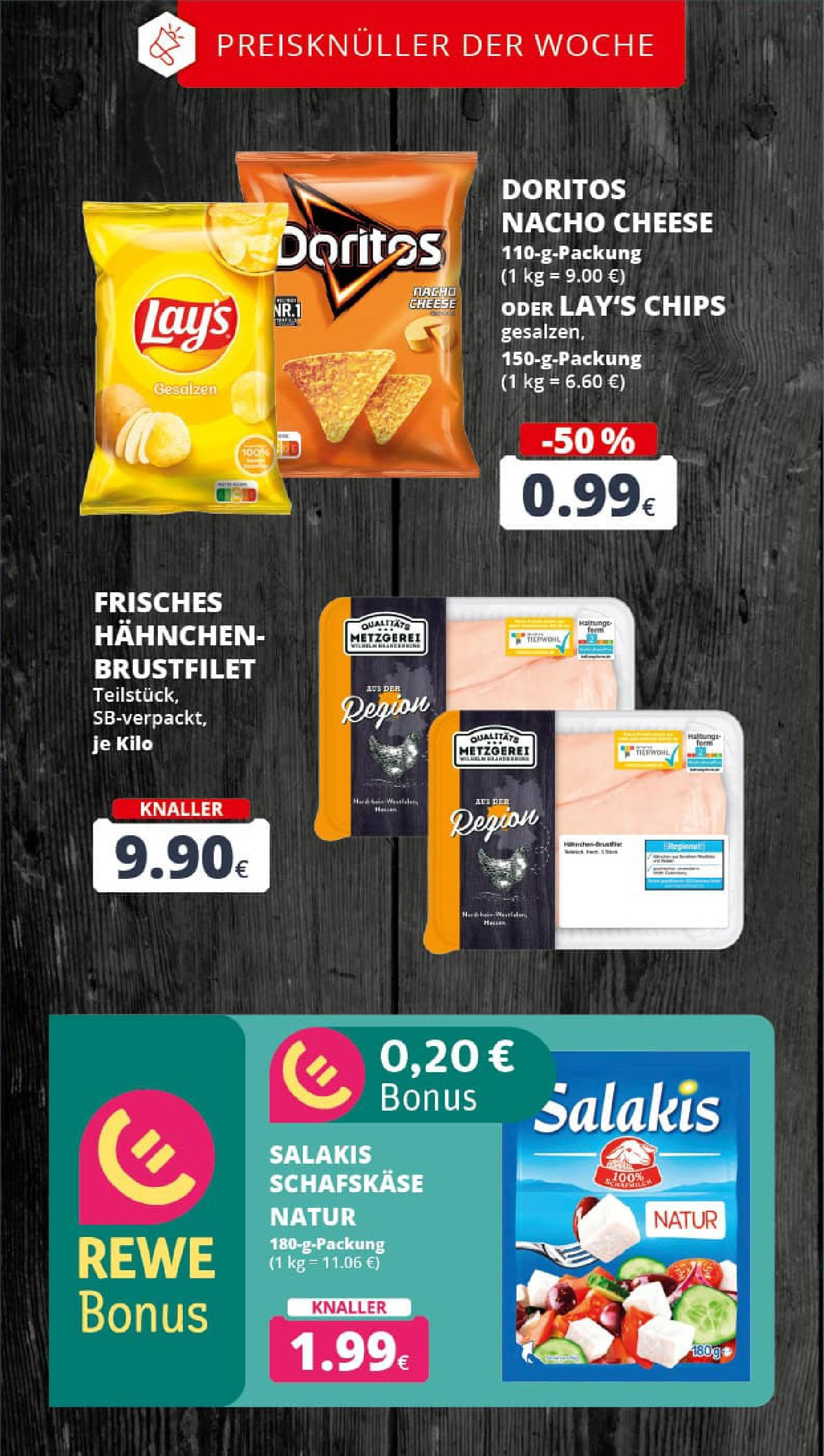 REWE Prospekt ab 21.09.2025 zum Blättern » Angebote | Seite: 3 | Produkte: Hahnchen, Salakis, Chips, Schafskase REWE Prospekt ab 21.09.2025 zum Blättern » Angebote | Seite: 3 | Produkte: Hahnchen, Salakis, Chips, Schafskase