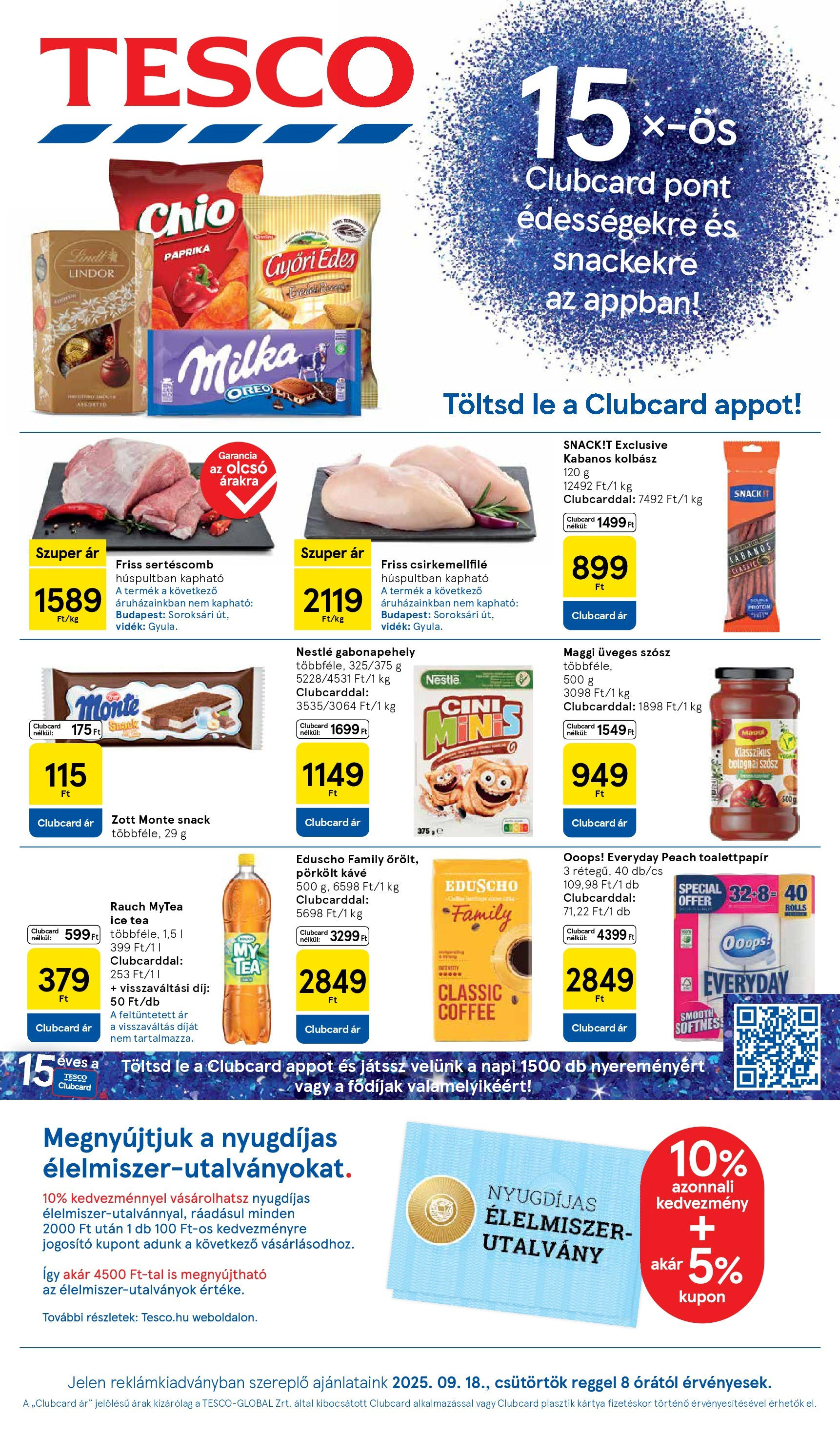 Tesco - Tesco újság érvényessége 2025.09.24-ig - 2025.09.17.-tól - online | Oldal: 1 | Termékek: Protein, Kávé, Tea, Szósz