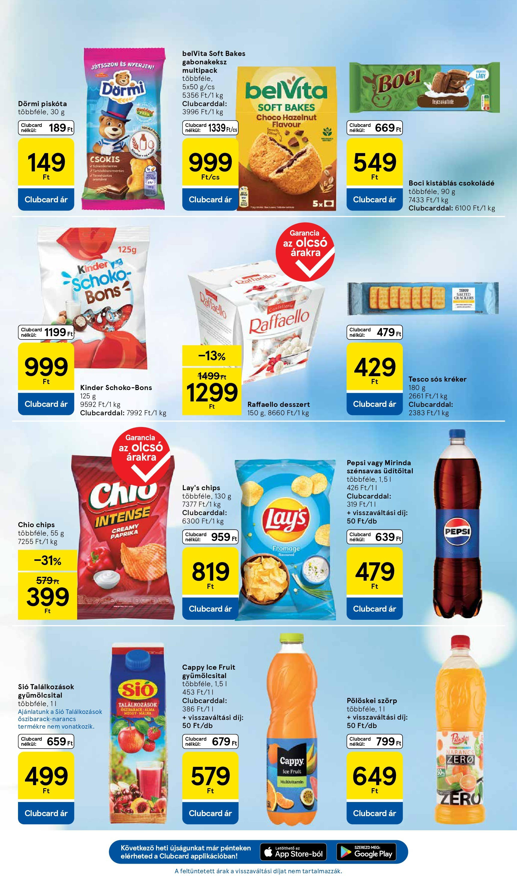 Tesco - Tesco újság érvényessége 2025.09.24-ig - 2025.09.17.-tól - online | Oldal: 5 | Termékek: Chips, Gyümölcsital, Kréker, Alma